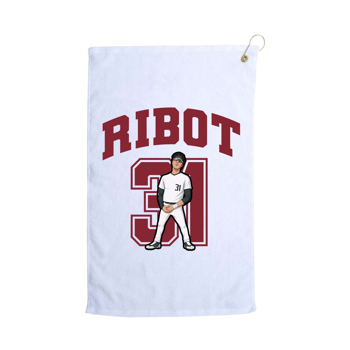 Golf Towel — Number in White