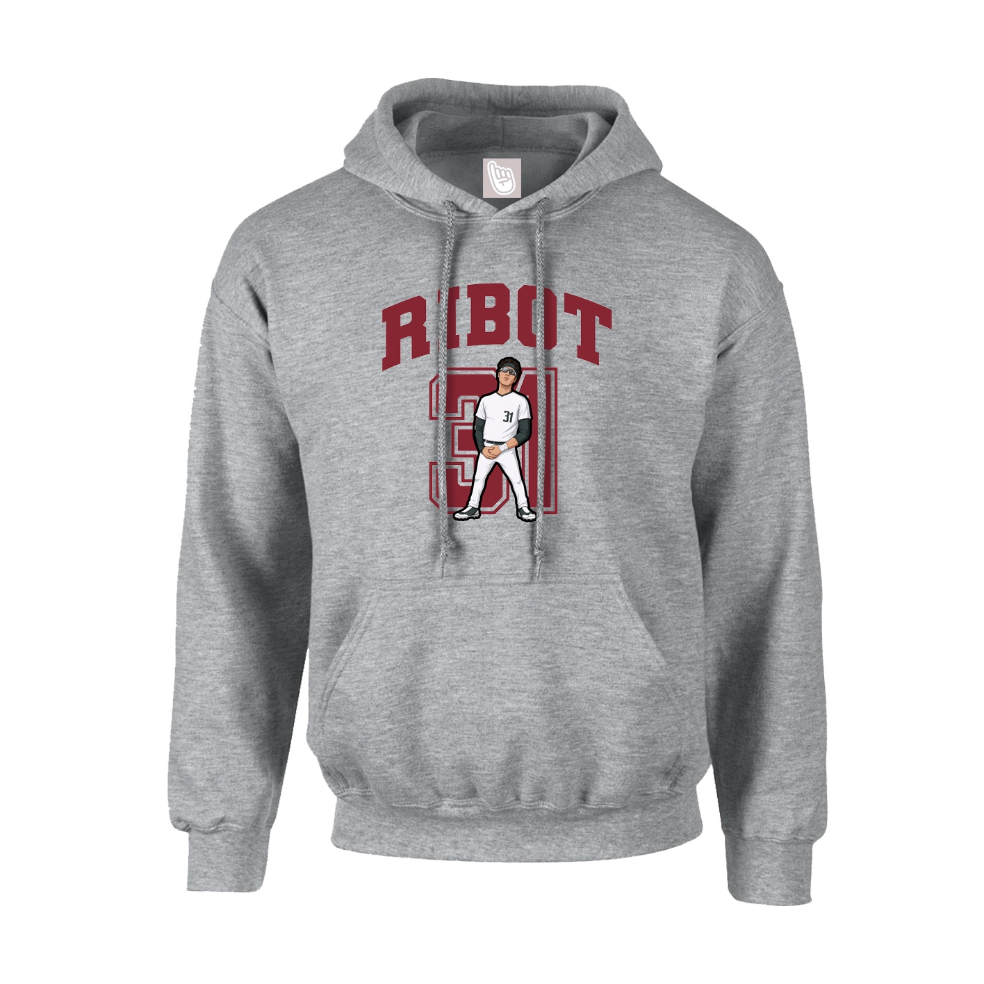Hoodie — Number in Grey