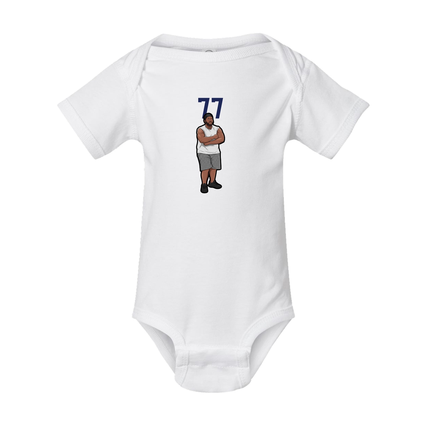 Baby Onesie — Number Top in White