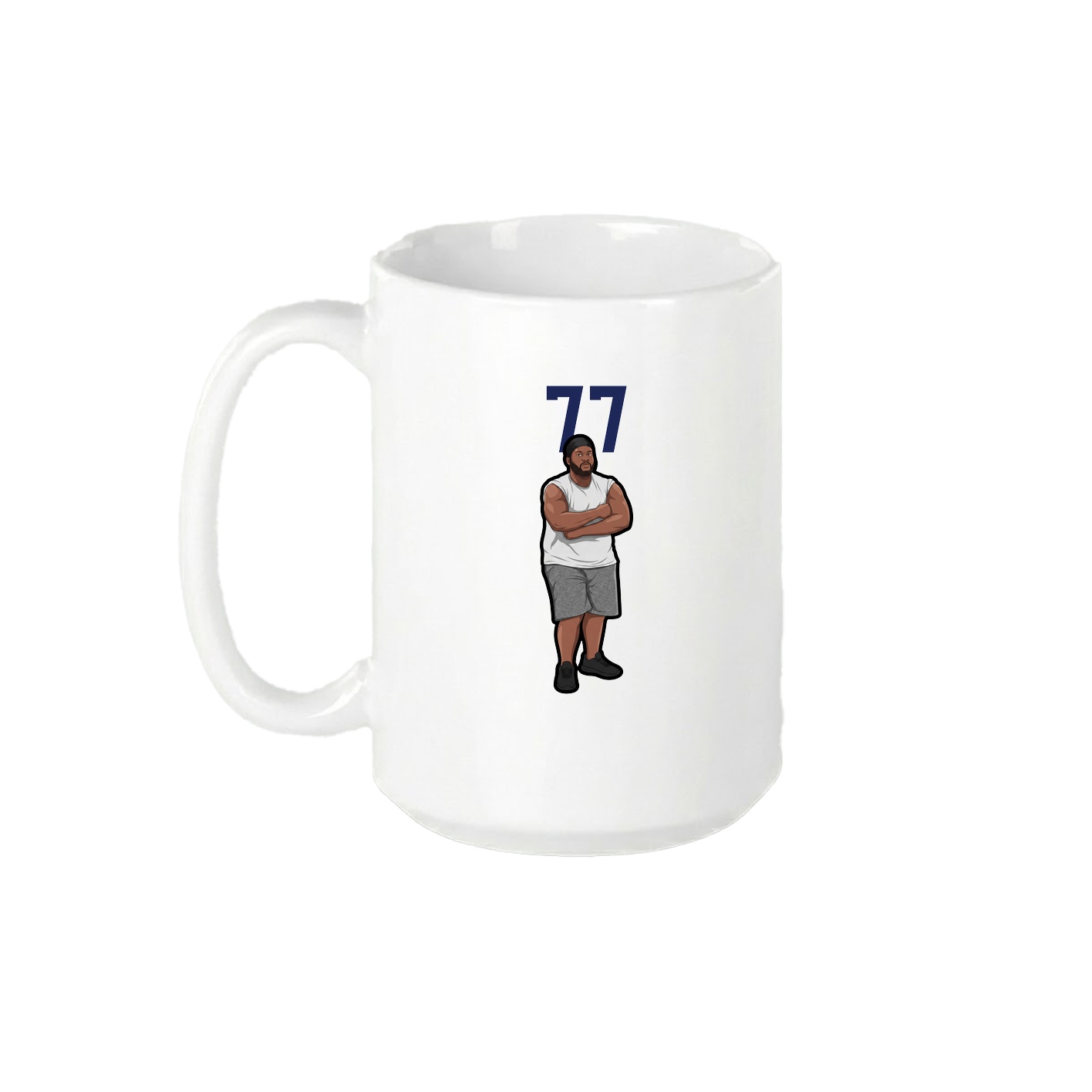 15oz Coffee Mug — Number Top in White