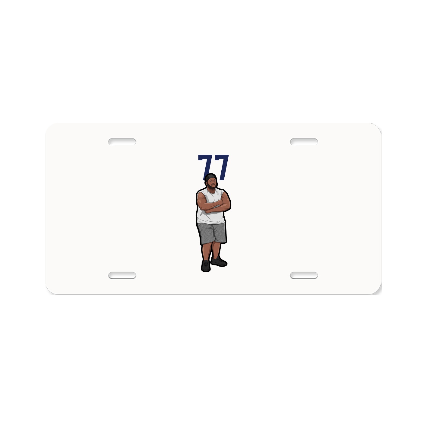 License Plate — Number Top in Classic