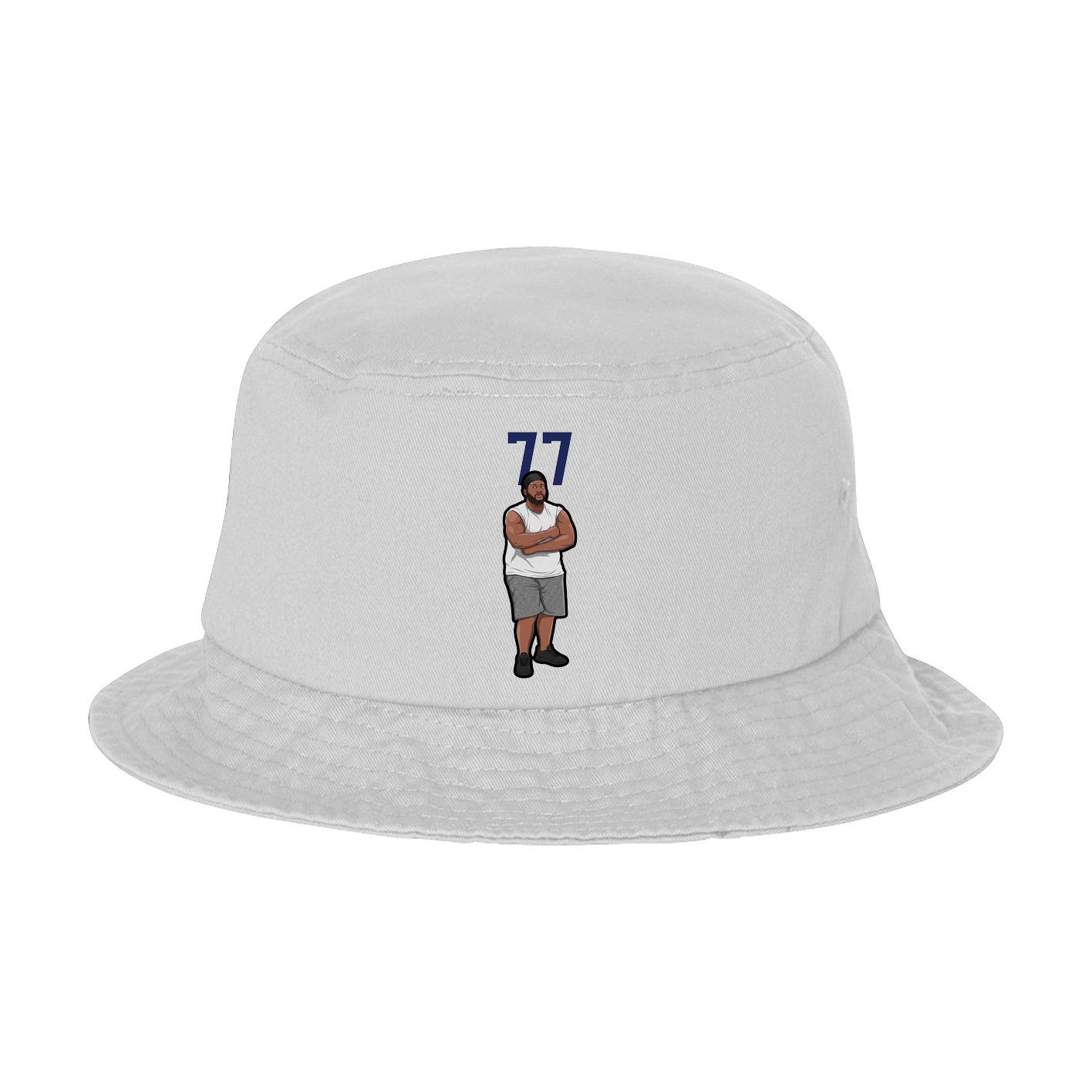 Bucket Cap — Number Top in White
