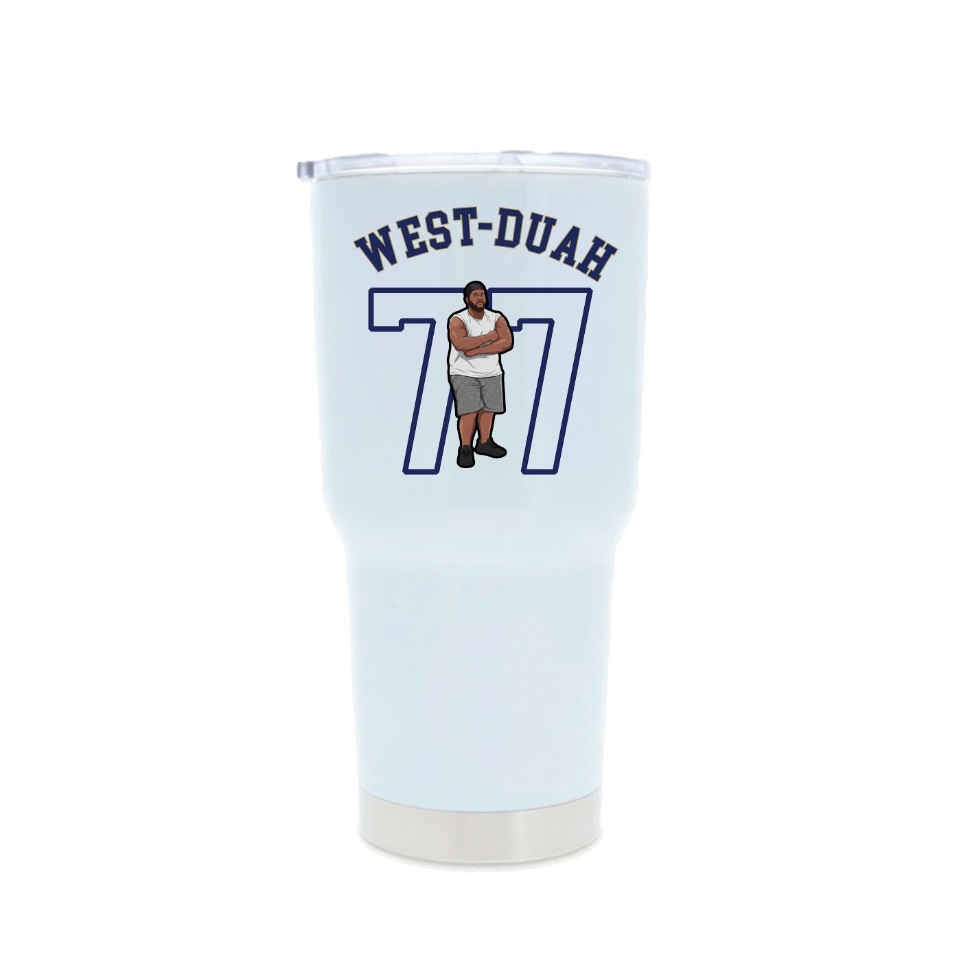 30oz Stainless Steel Tumbler — Shirsey Arch in White