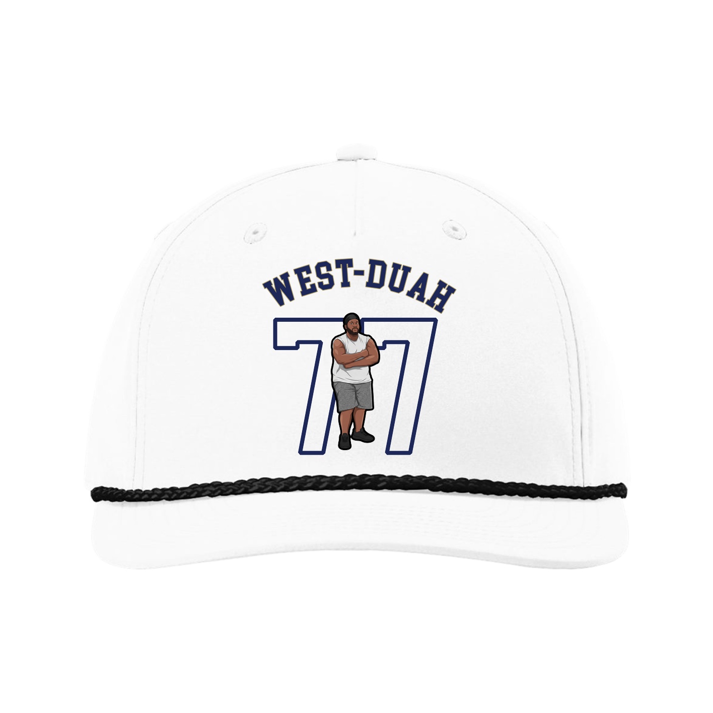 Five-Panel Classic Rope Cap — Shirsey Arch in White