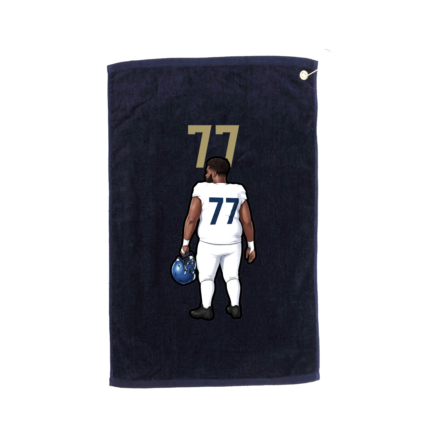 Golf Towel — Number Top in Navy
