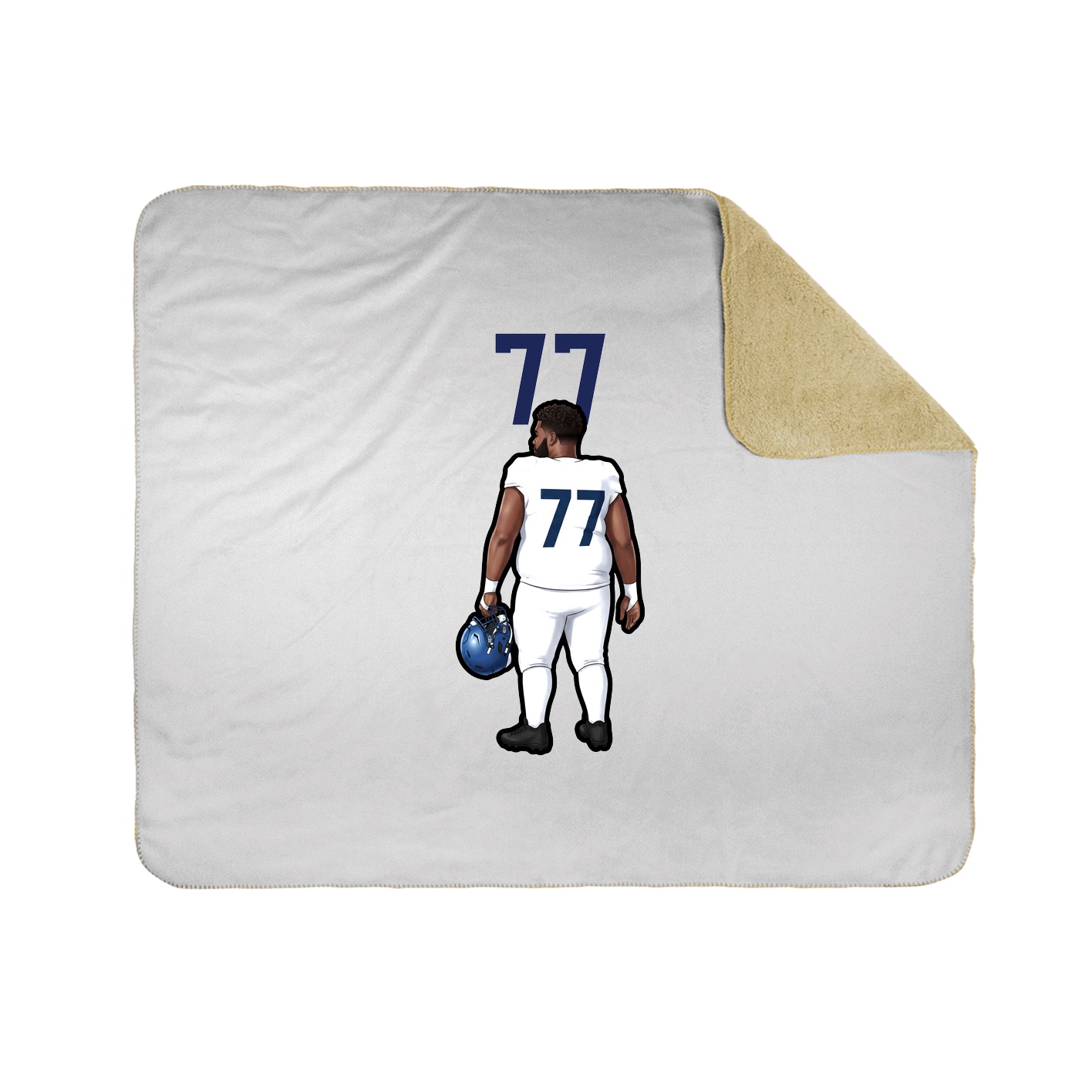 Throw Blanket — Number Top in White