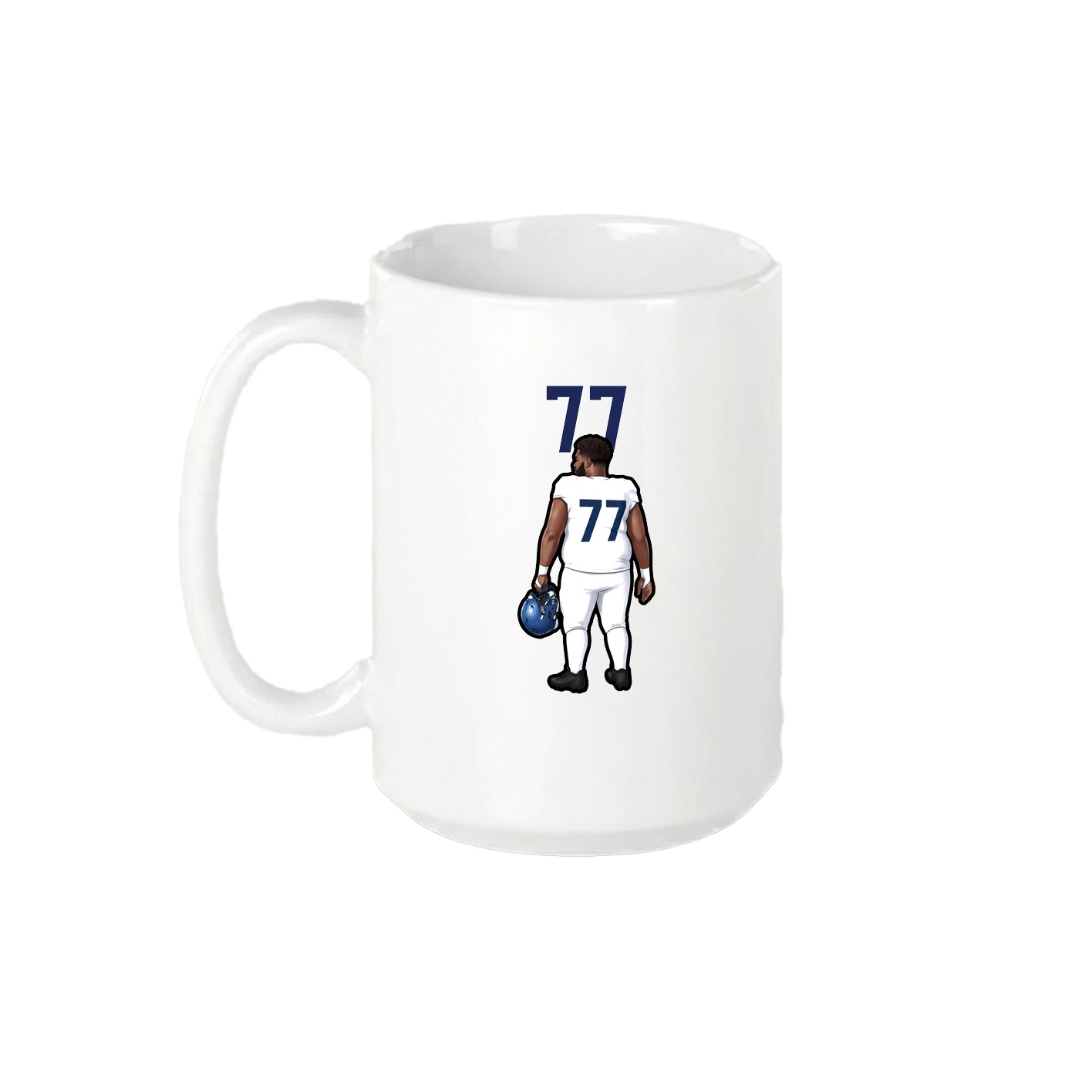 15oz Coffee Mug — Number Top in White