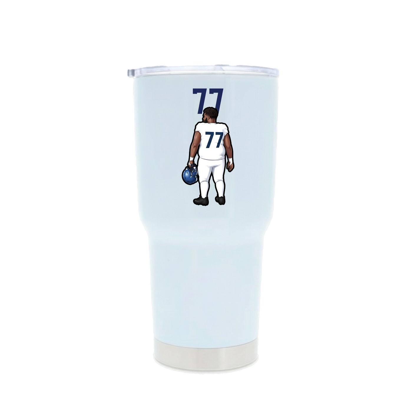 30oz Stainless Steel Tumbler — Number Top in White