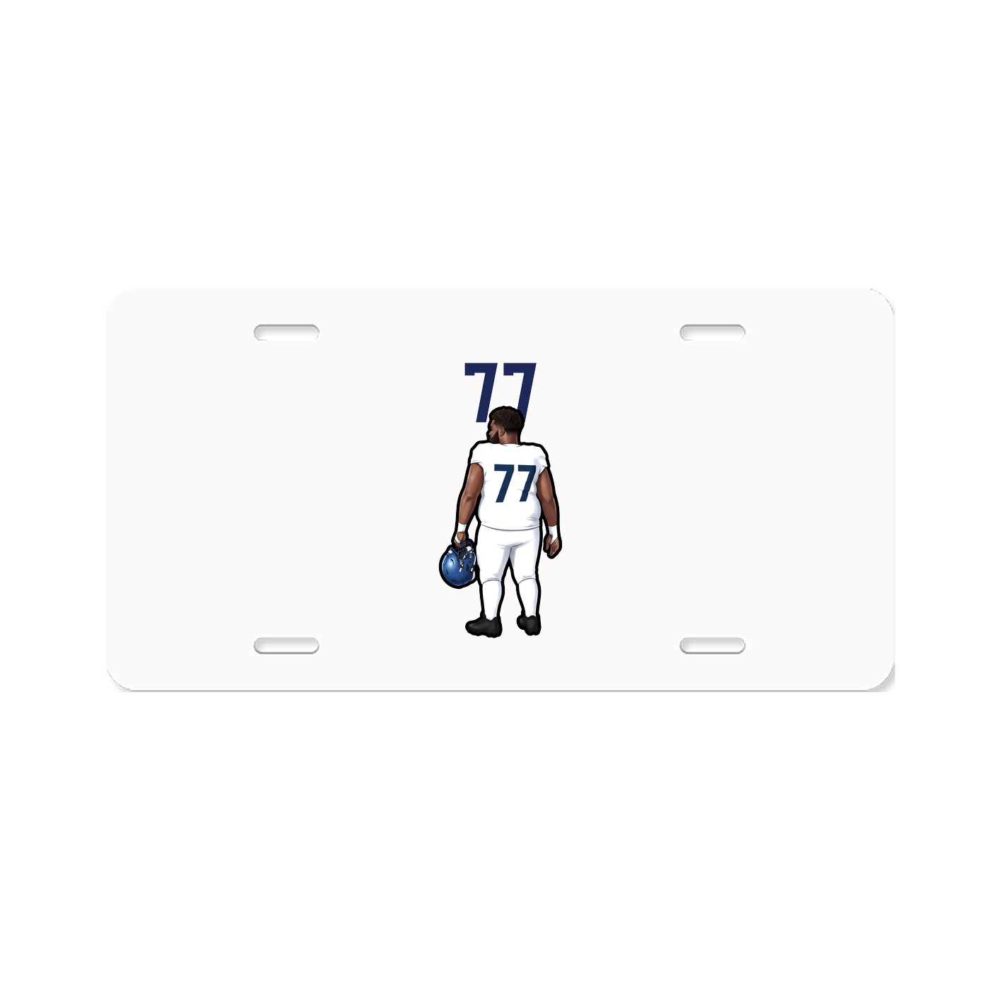 License Plate — Number Top in Classic