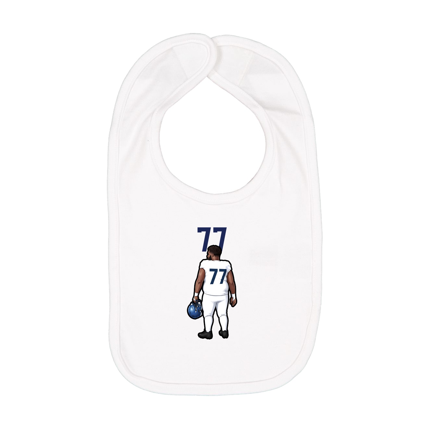 Infant Bib — Number Top in White
