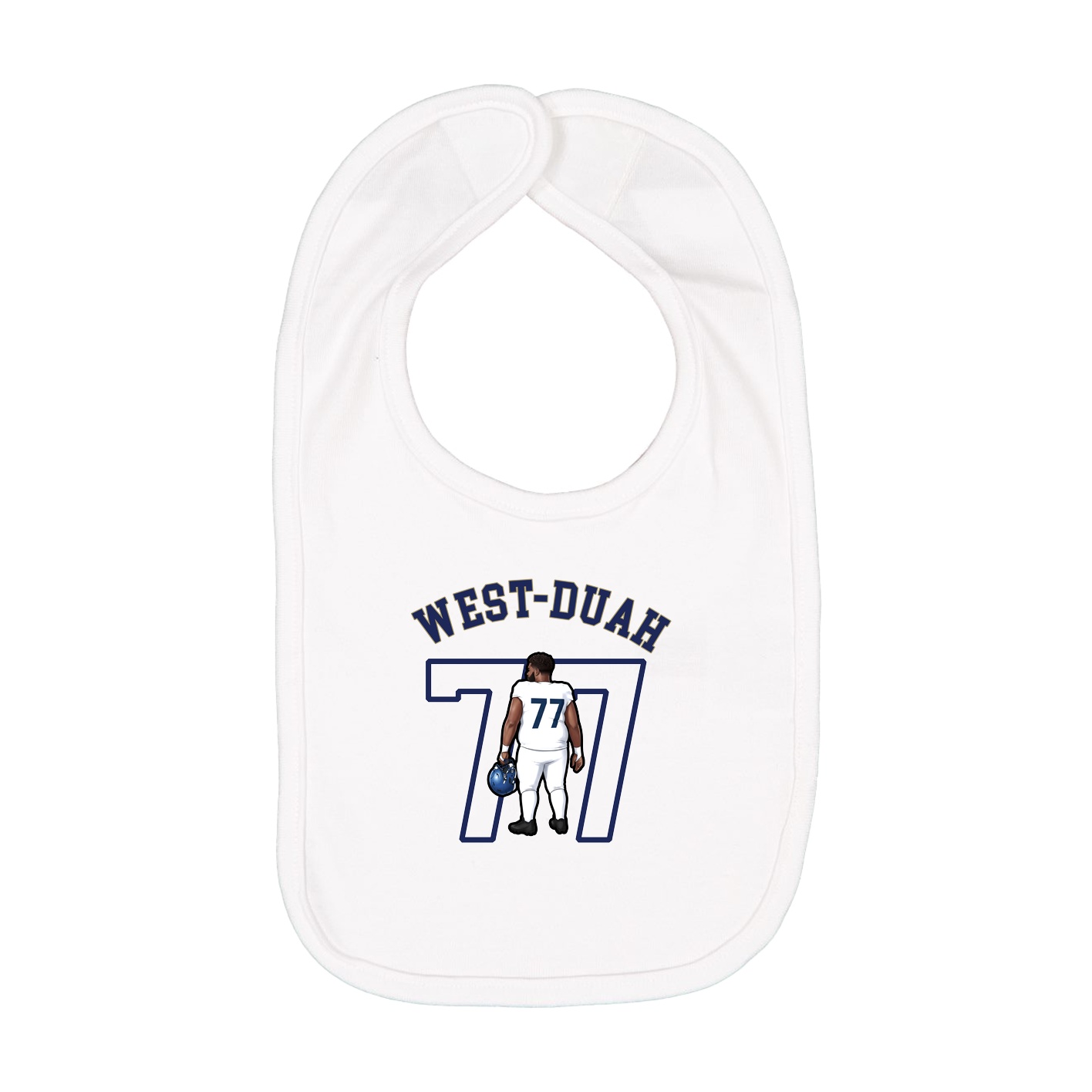 Infant Bib — Shirsey Arch in White