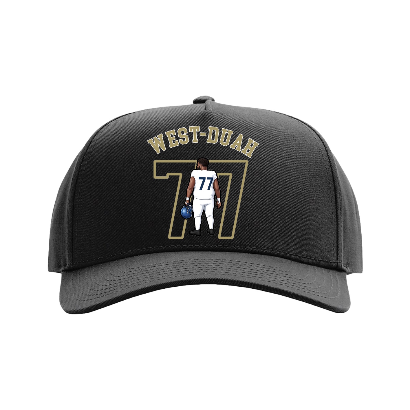 Full Fabric Five-Panel Champ Cap — Shirsey Arch in Black