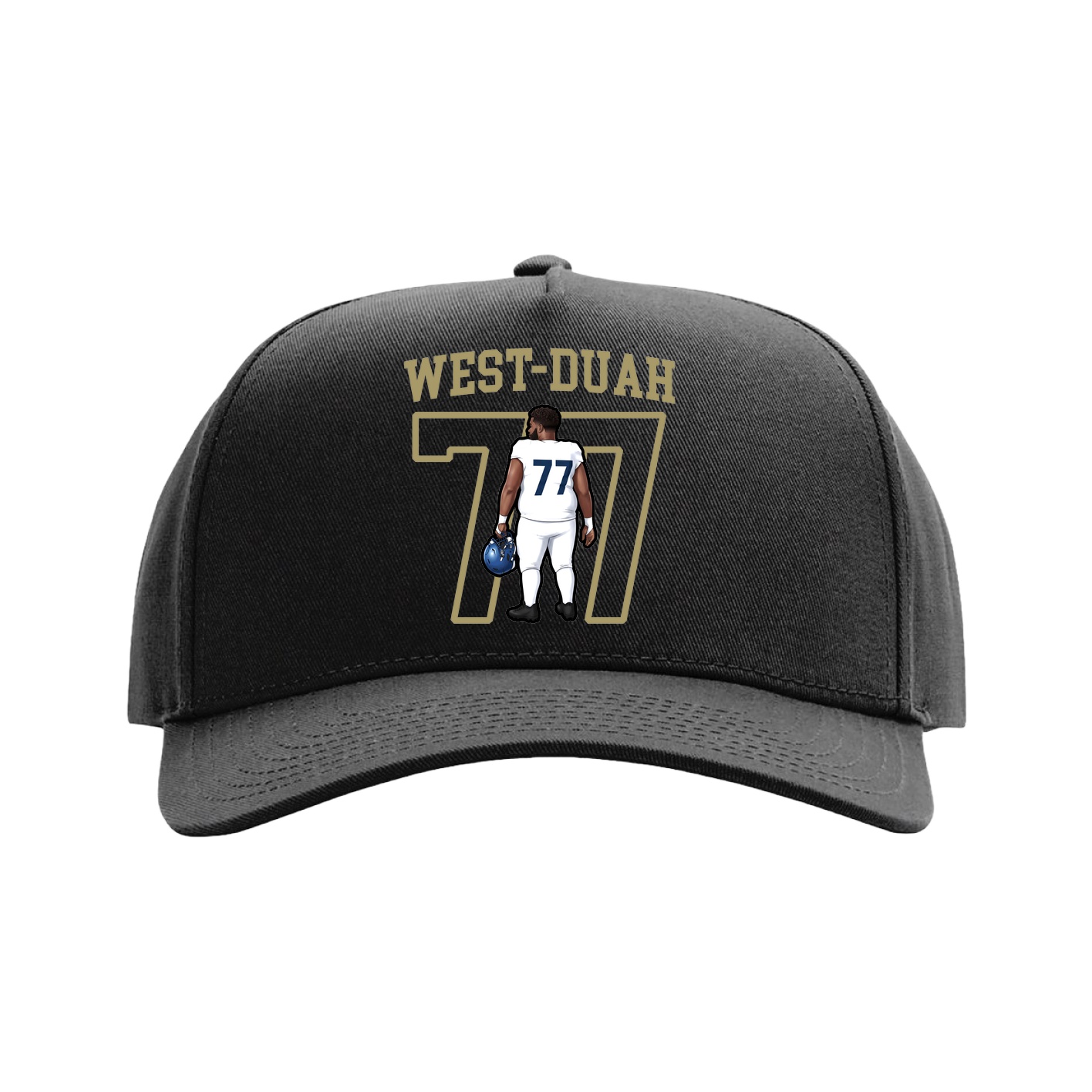 Full Fabric Five-Panel Champ Cap — Shirsey in Black