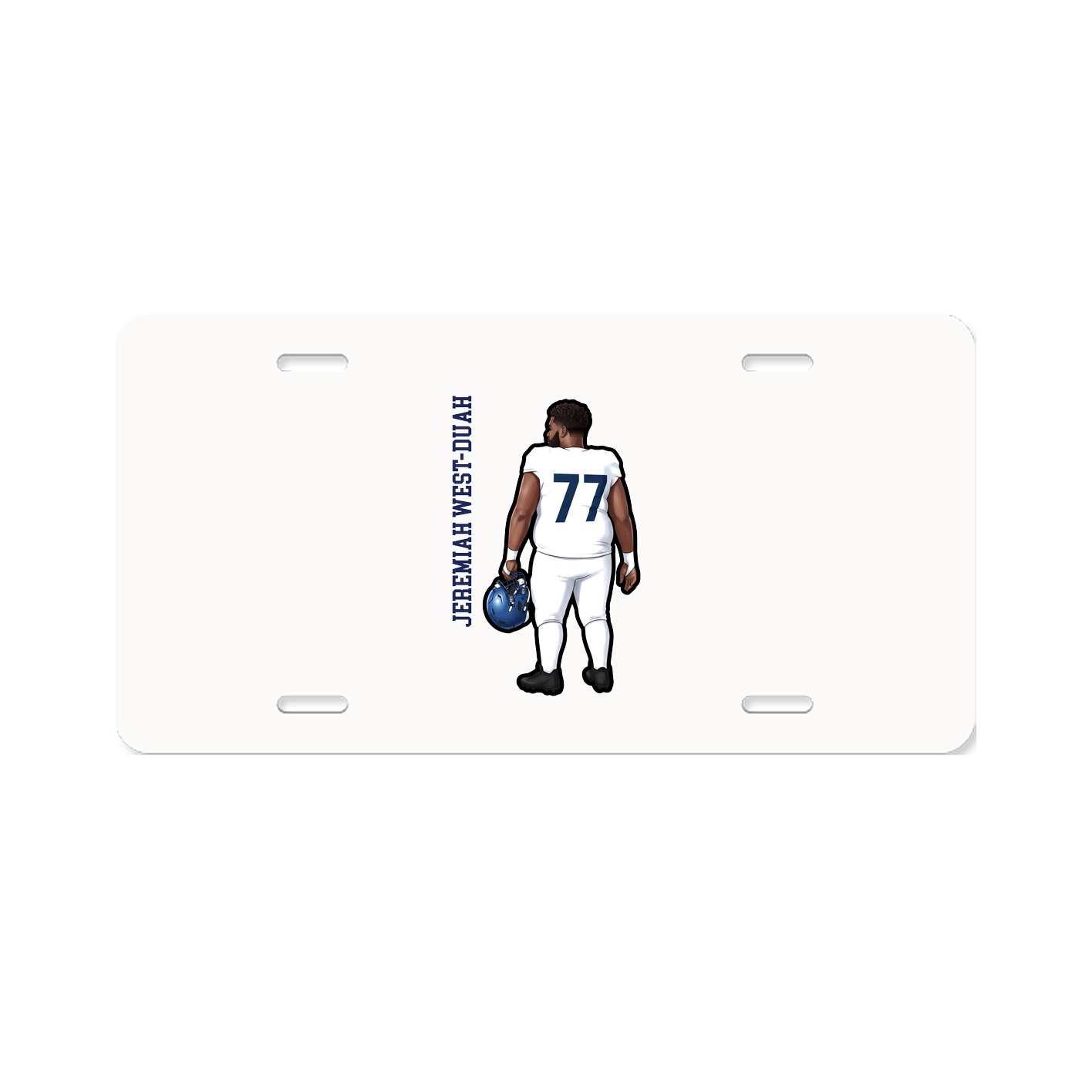 License Plate — Name Vertical in Classic