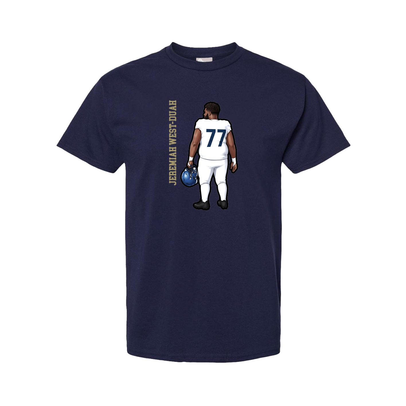 Youth Tee — Name Vertical in Navy