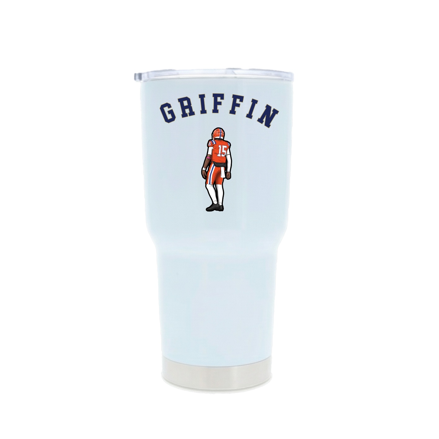 30oz Stainless Steel Tumbler — Shirsey Arch in White