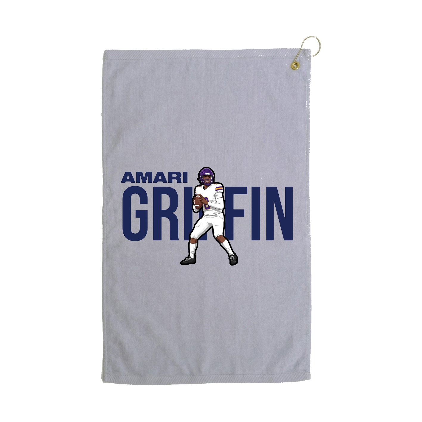 Golf Towel — Player Name in Grey