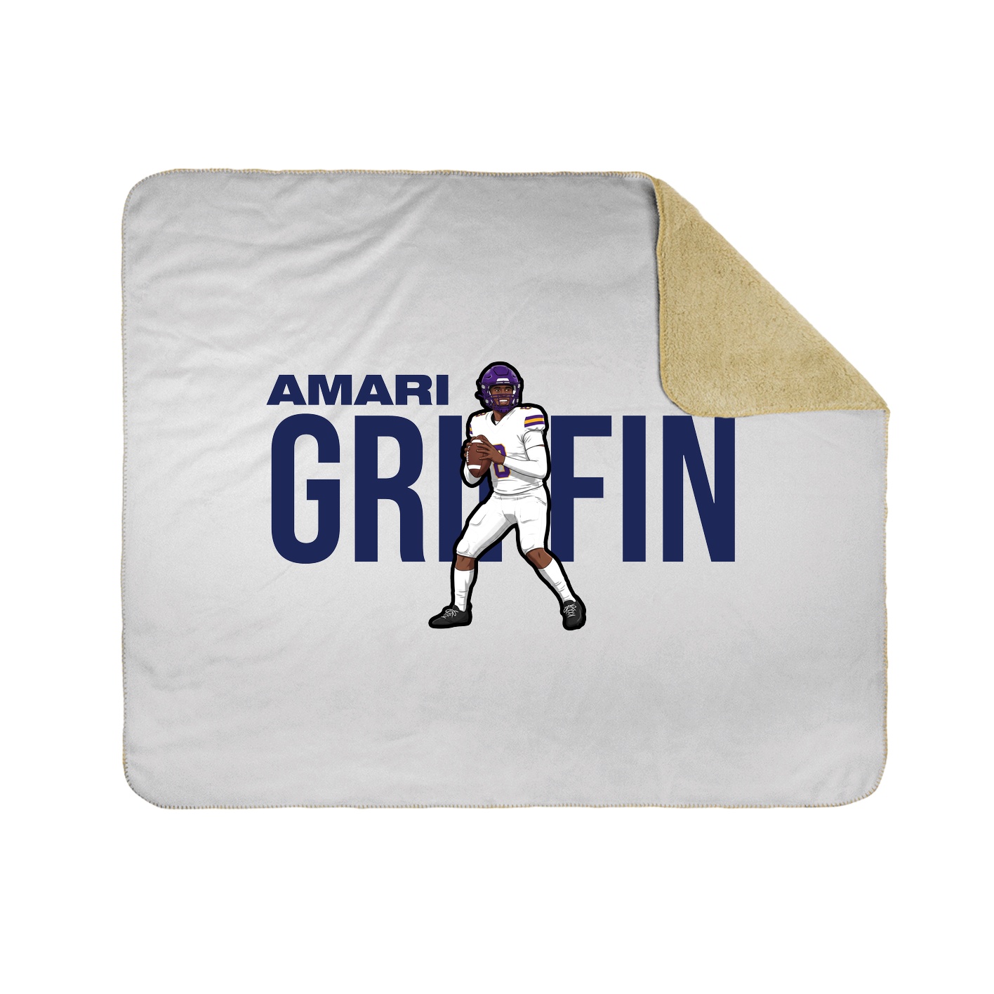 Throw Blanket — Player Name in White