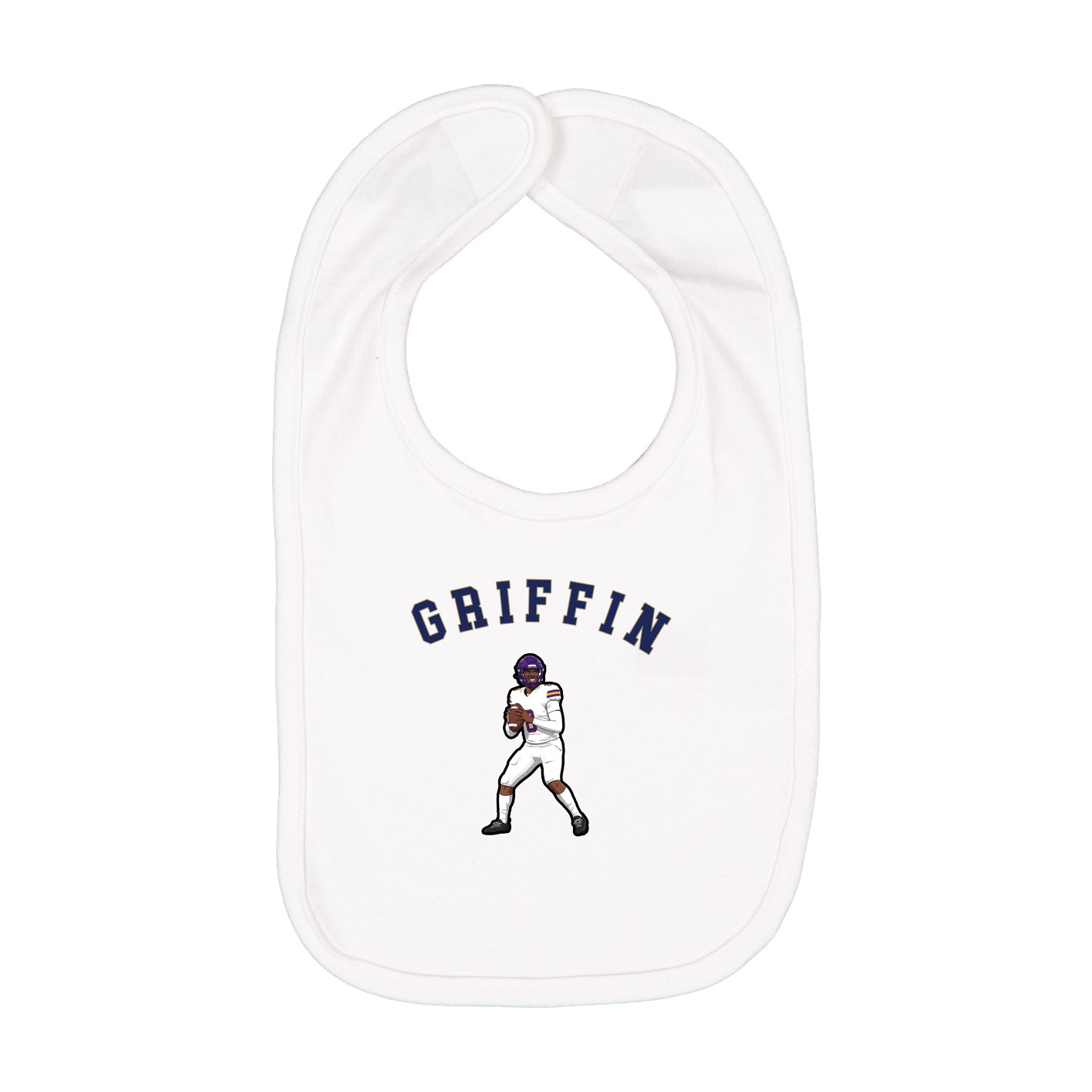 Infant Bib — Shirsey Arch in White