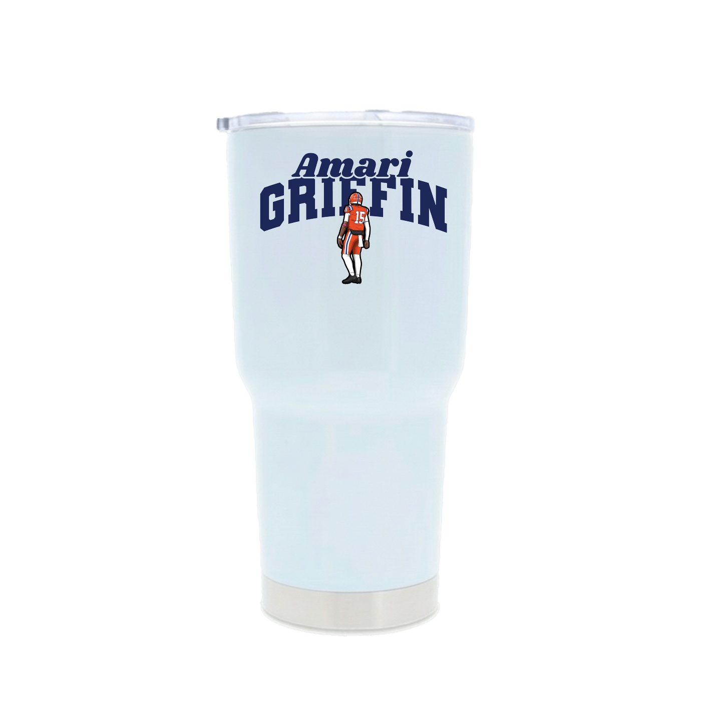30oz Stainless Steel Tumbler — Signature Arch in White