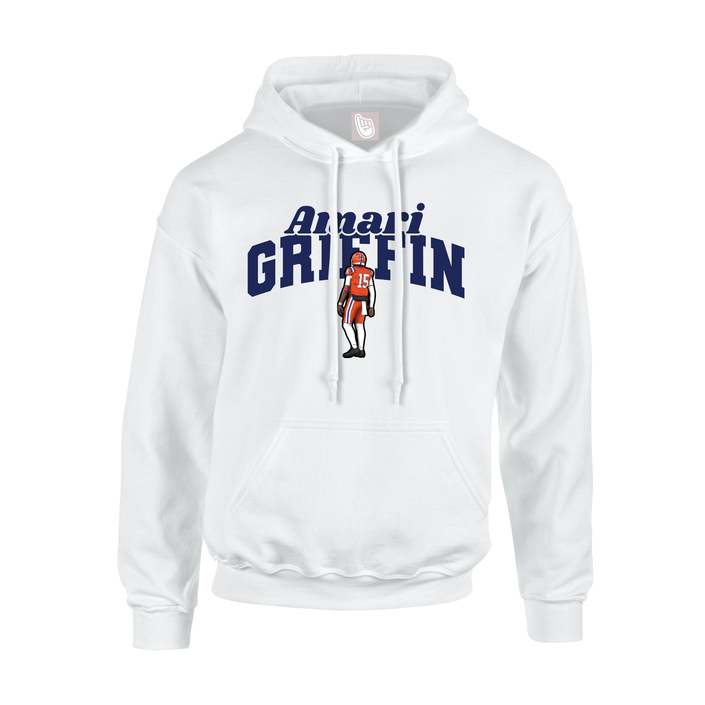 Youth Hoodie — Signature Arch in White