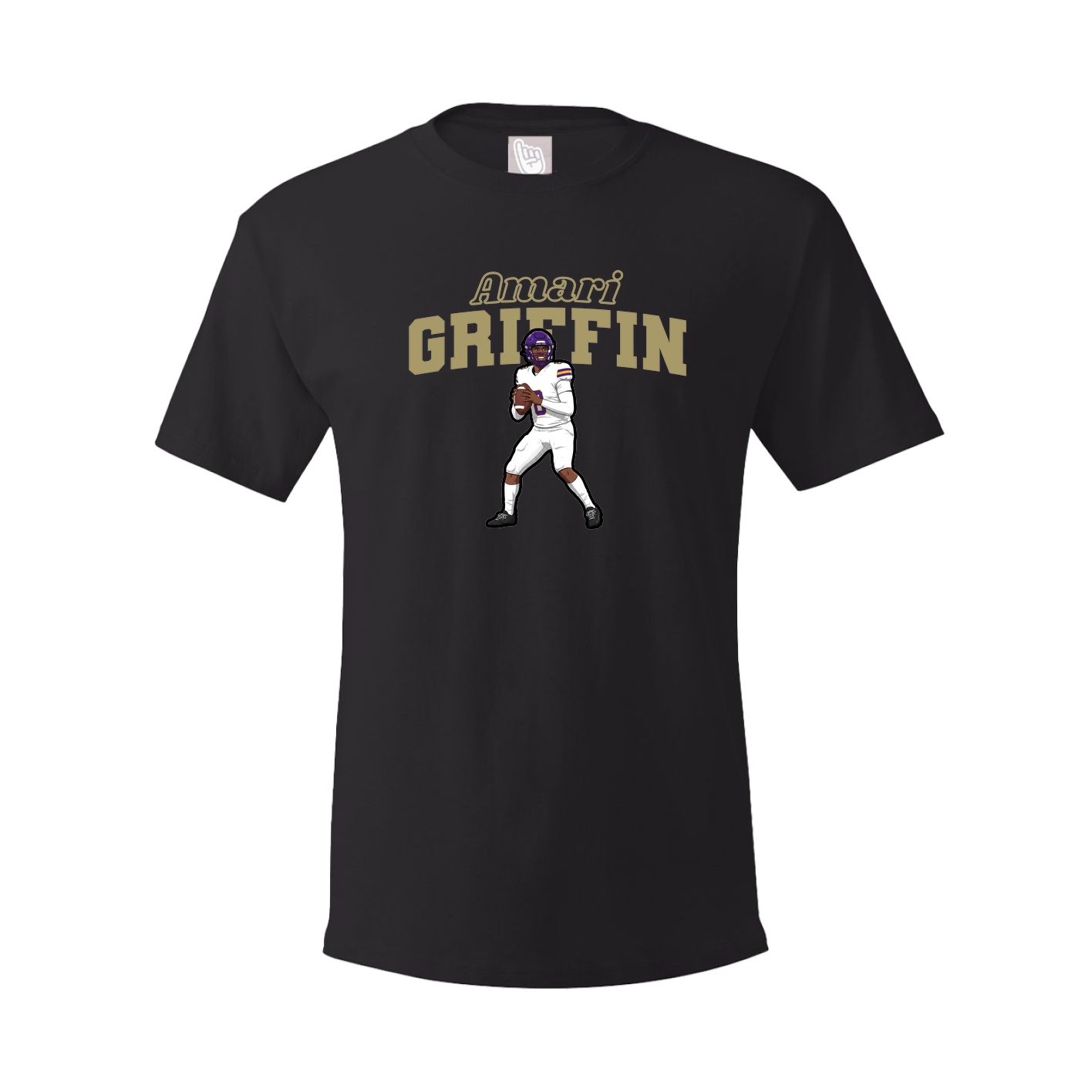 Youth Tee — Name Arch in Black