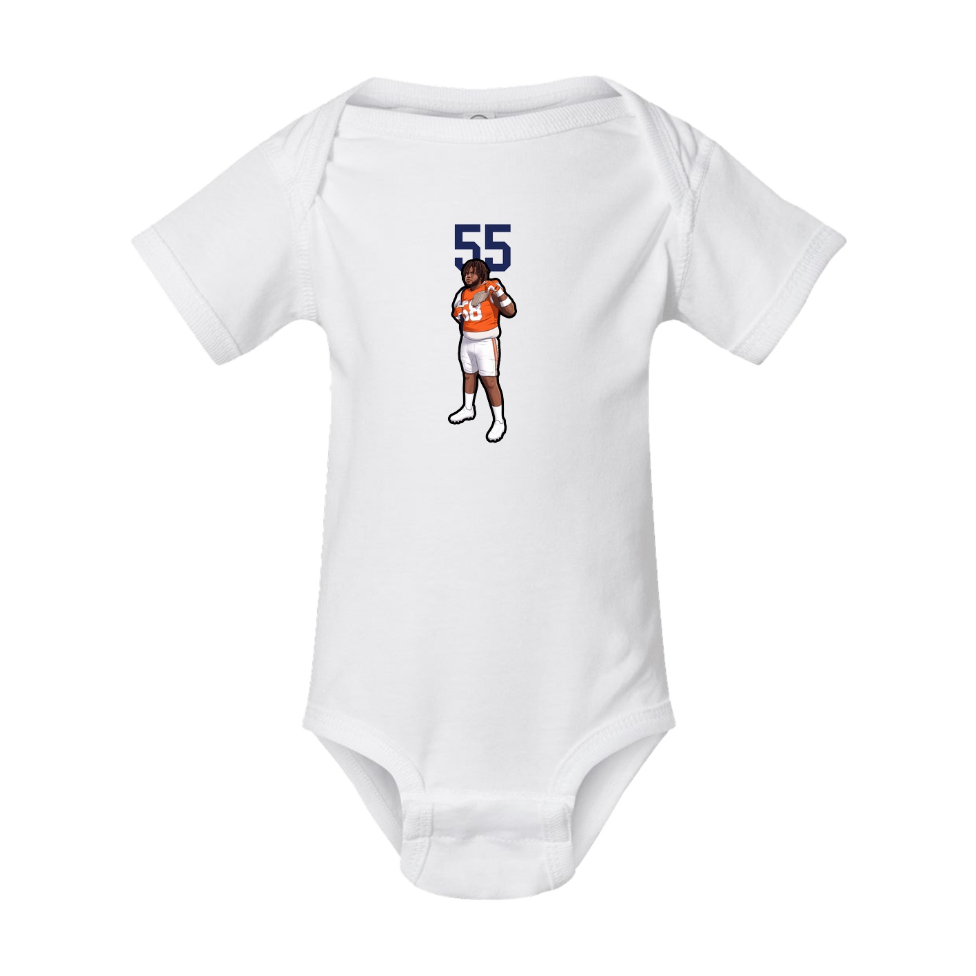 Baby Onesie — Number Top in White