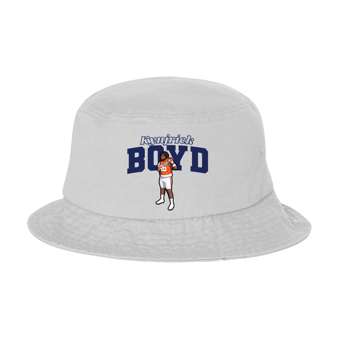 Bucket Cap — Name Arch in White