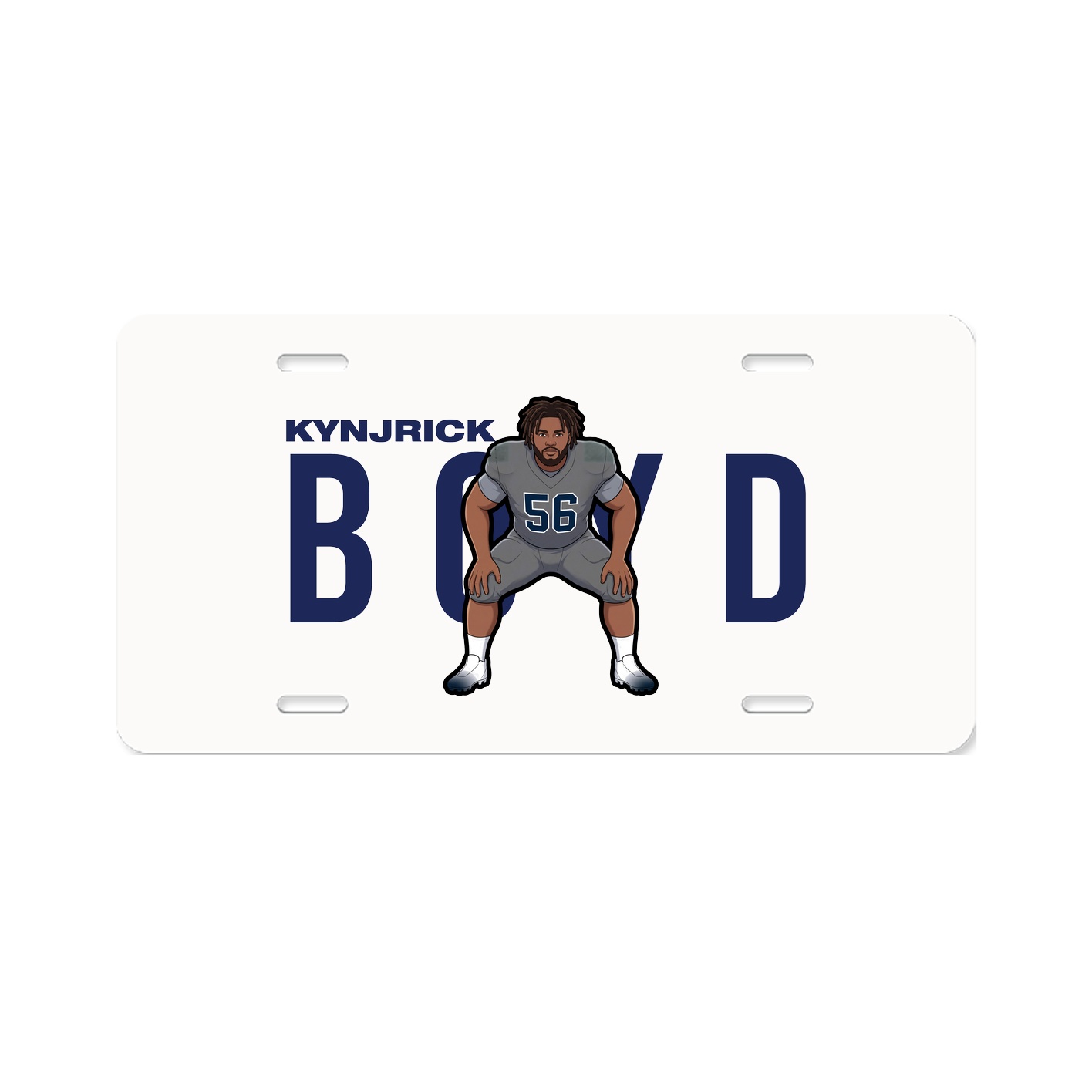 License Plate — Player Name in Classic