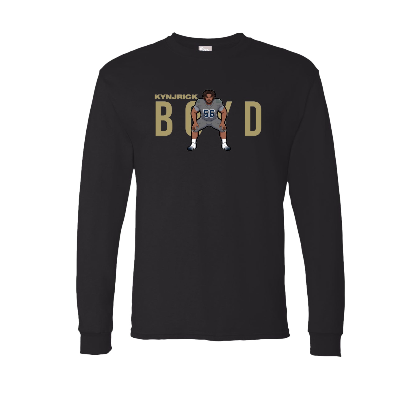 Long Sleeve Tee — Player Name in Black