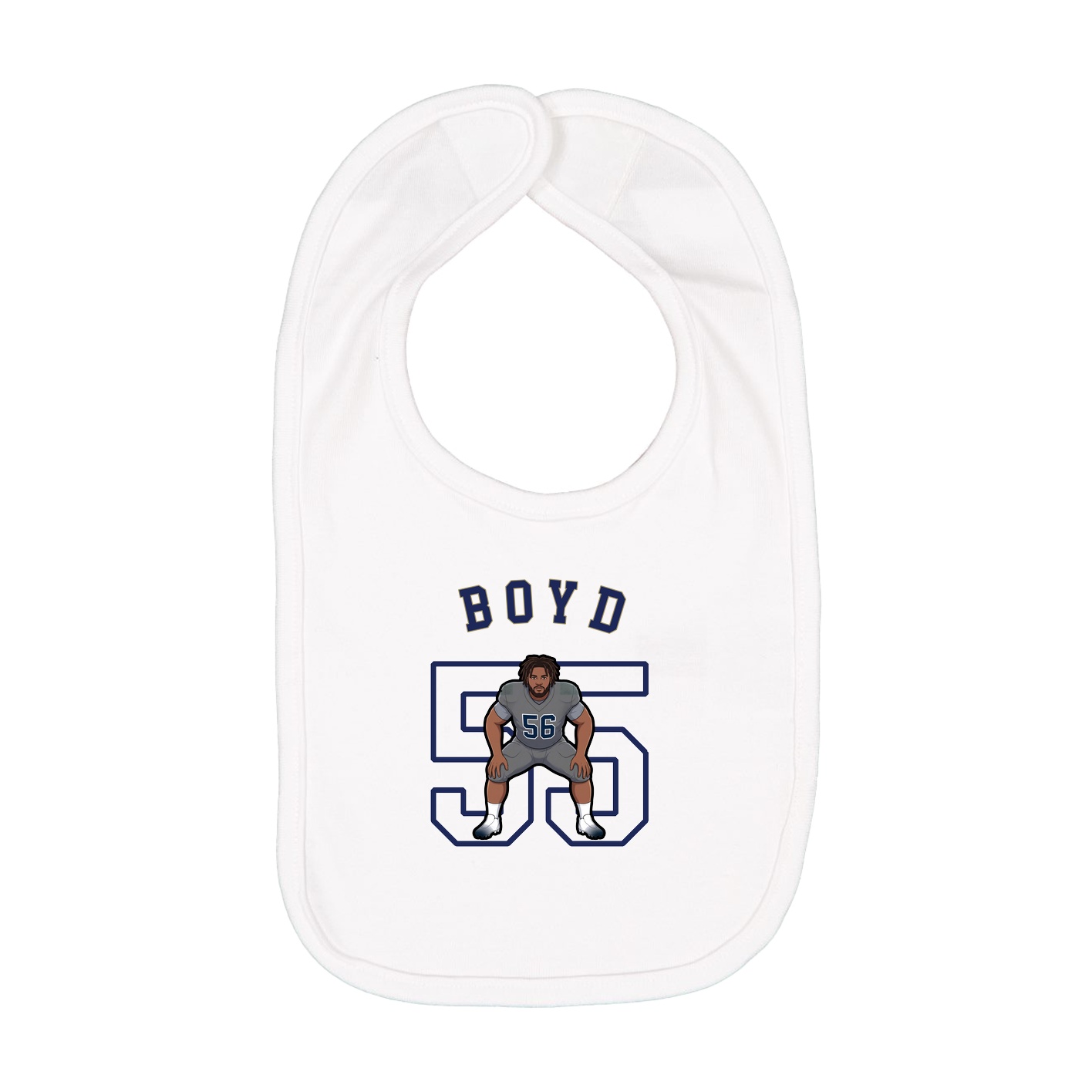 Infant Bib — Shirsey Arch in White