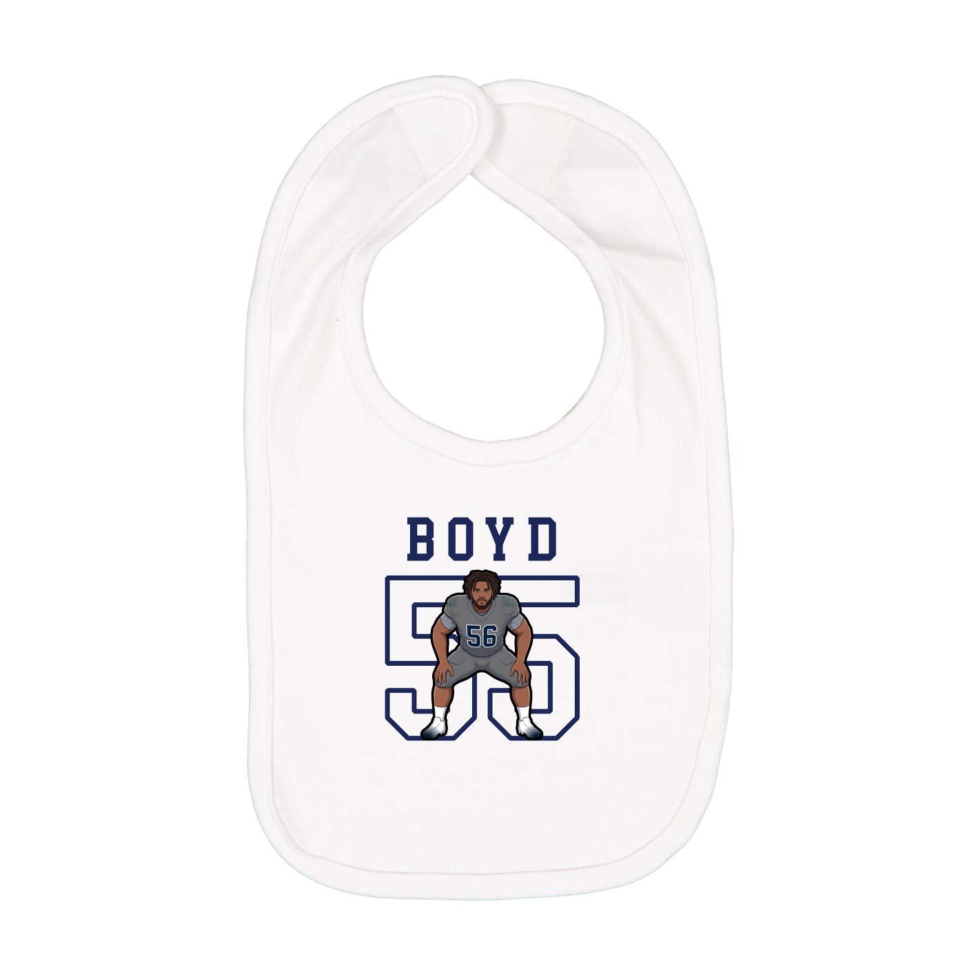 Infant Bib — Shirsey in White