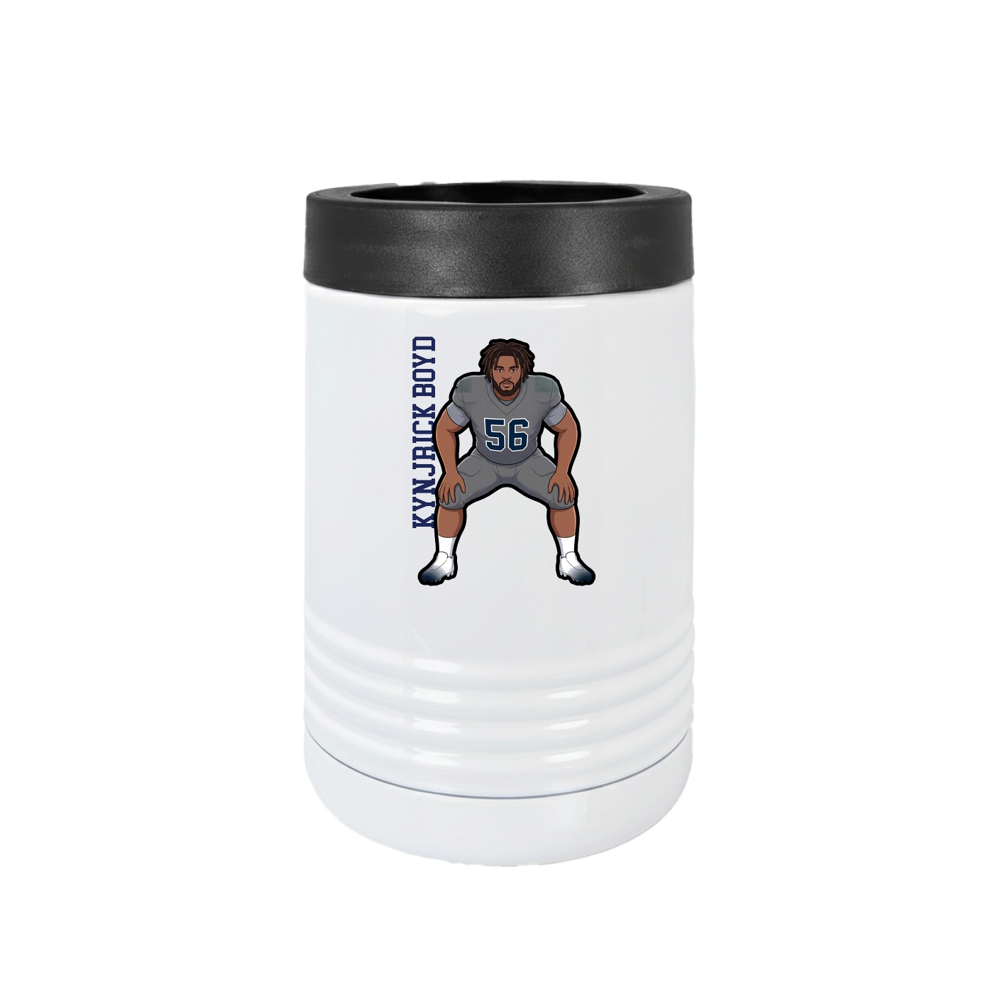 Beverage Holder — Name Vertical in White