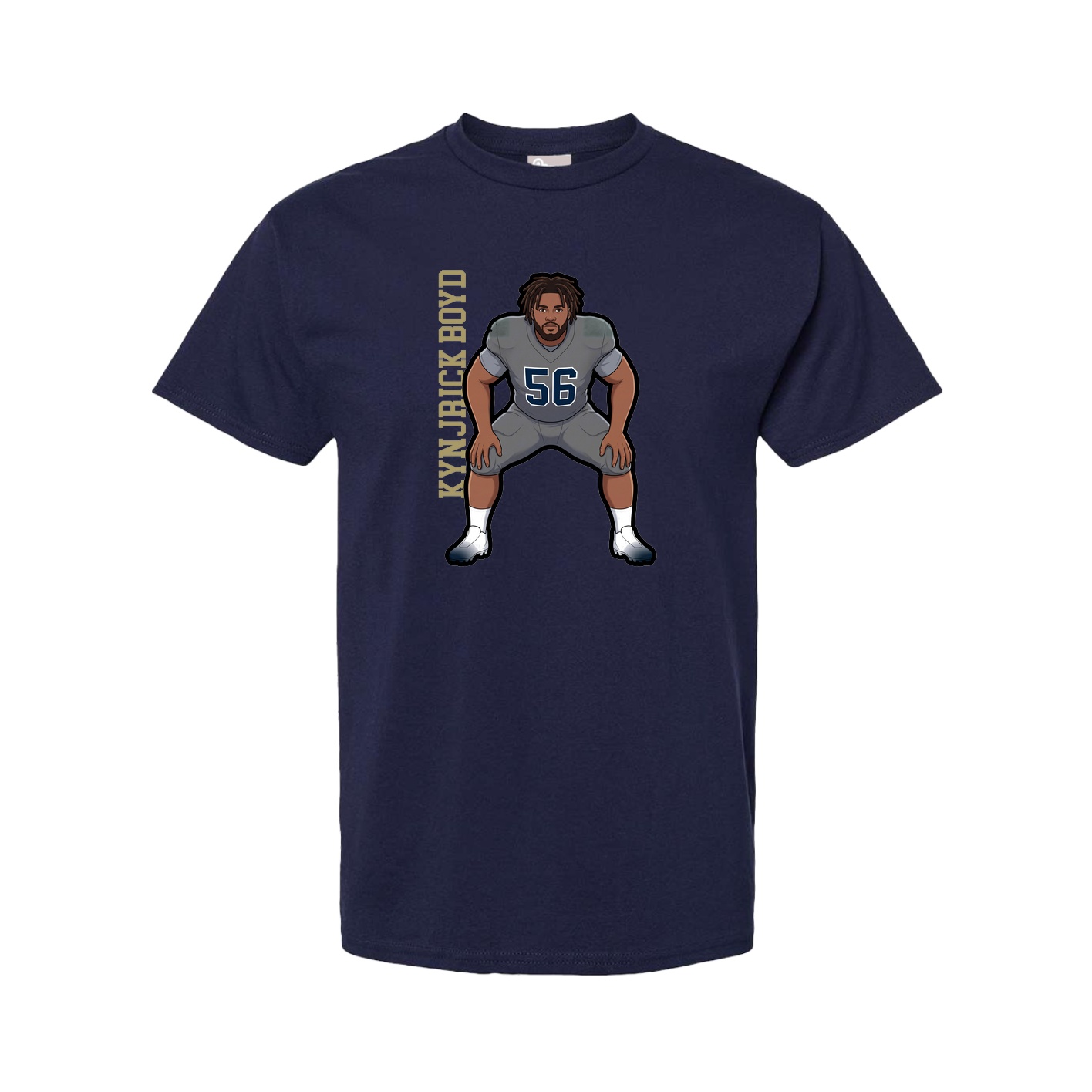 Tee — Name Vertical in Navy