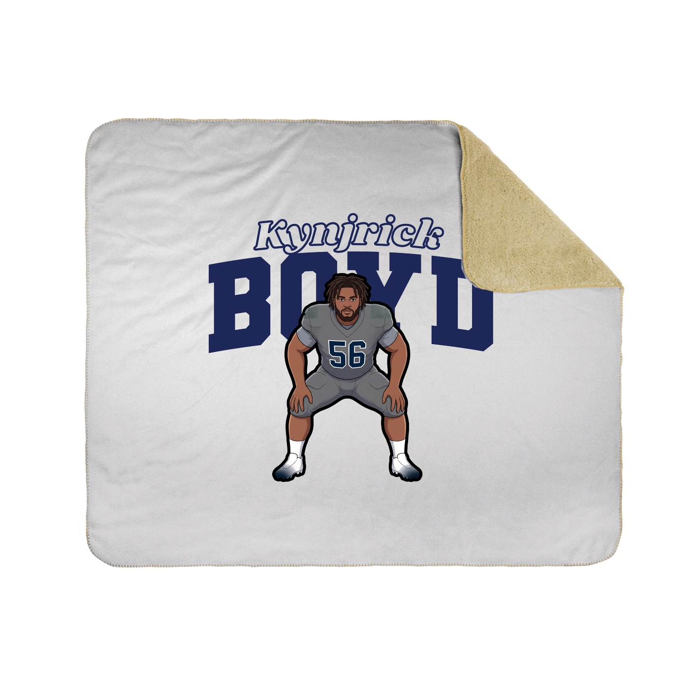 Throw Blanket — Name Arch in White