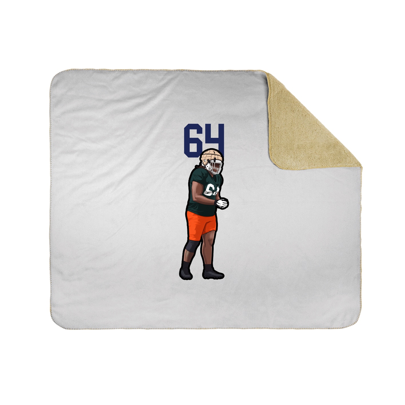 Throw Blanket — Number Top in White