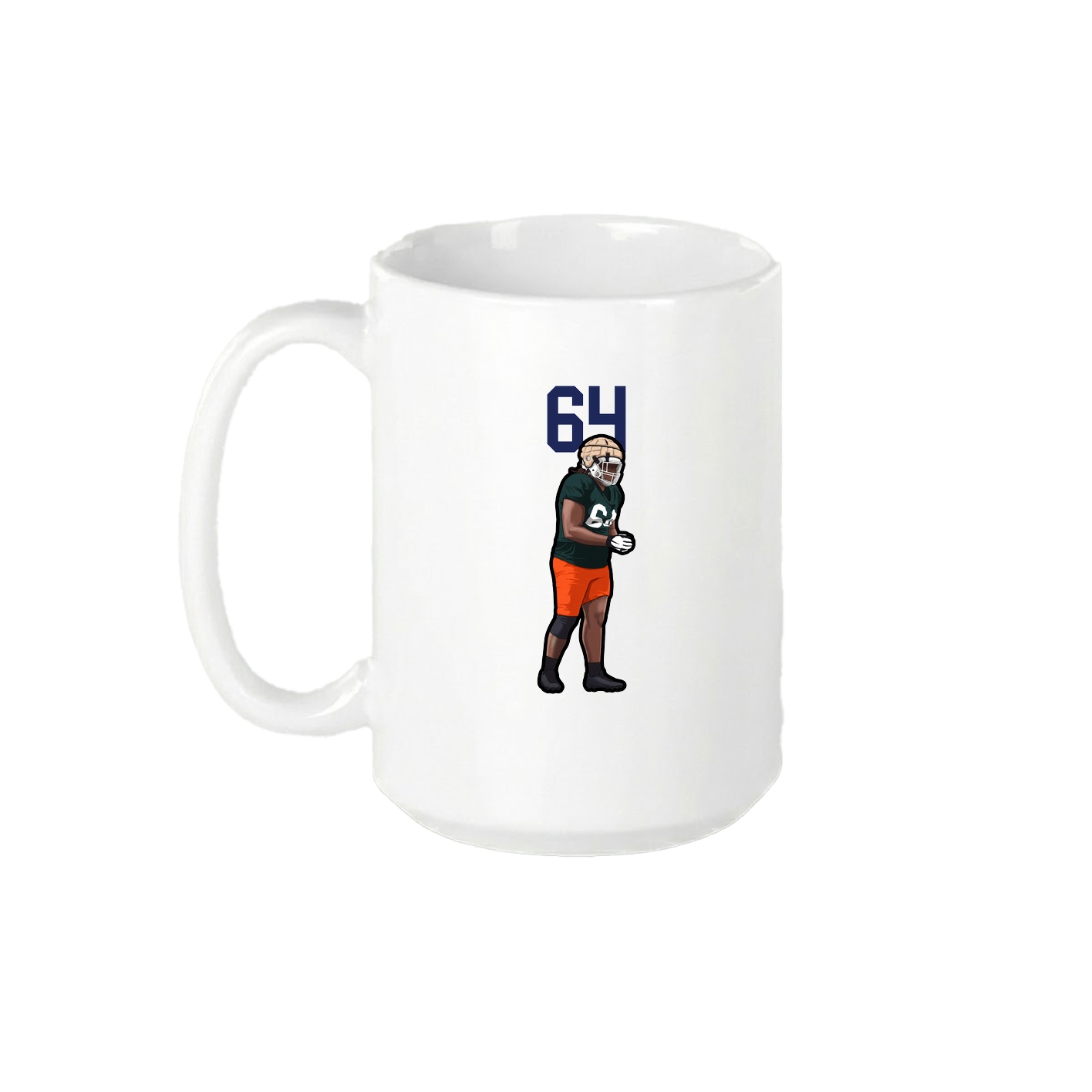 15oz Coffee Mug — Number Top in White