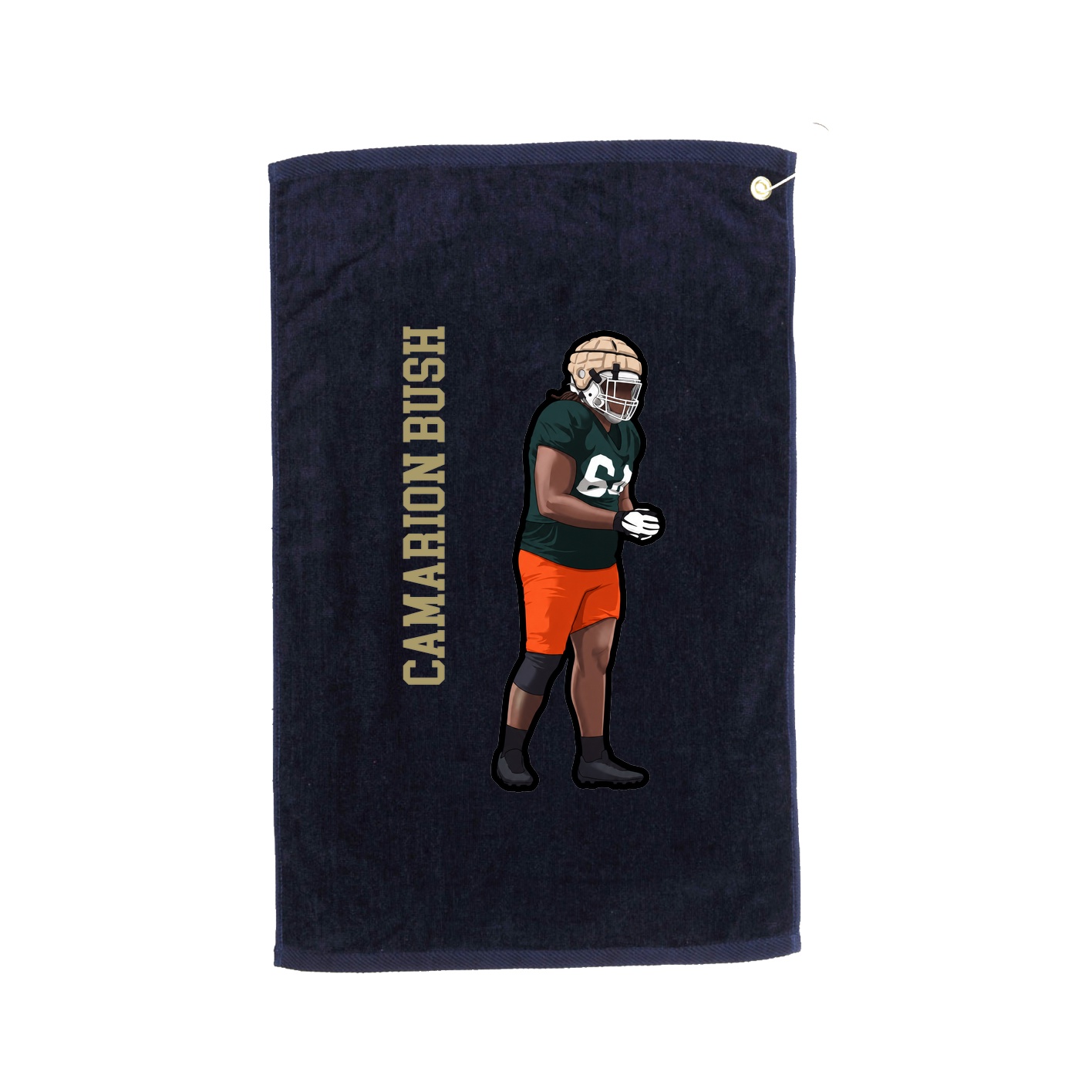 Golf Towel — Name Vertical in Navy
