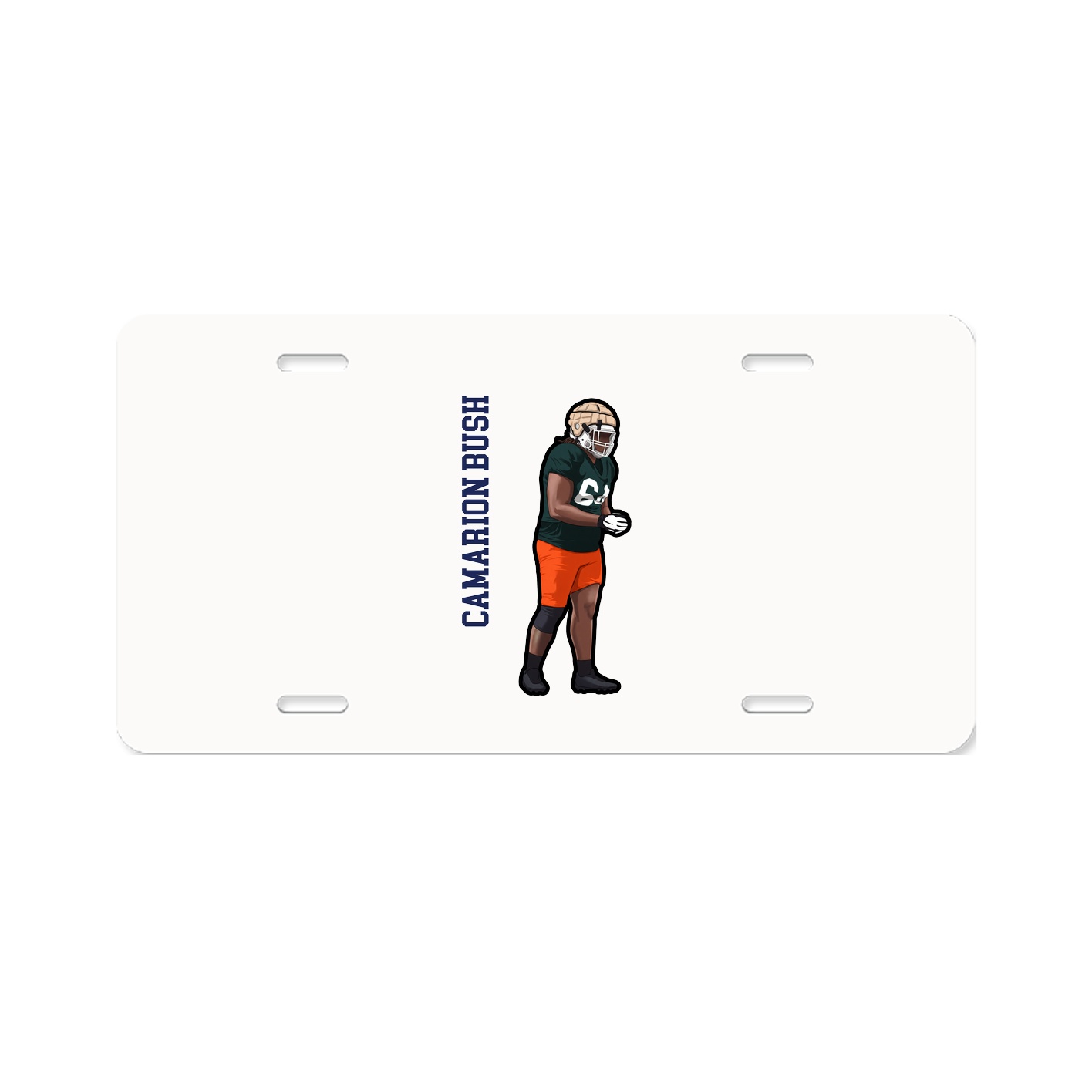 License Plate — Name Vertical in Classic