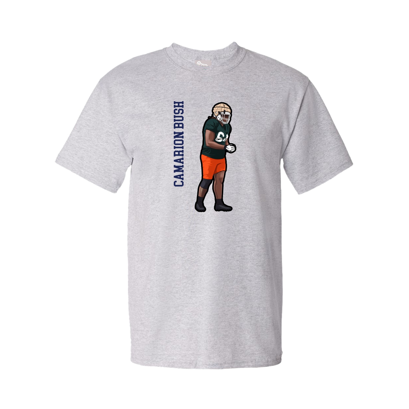 Youth Tee — Name Vertical in Grey