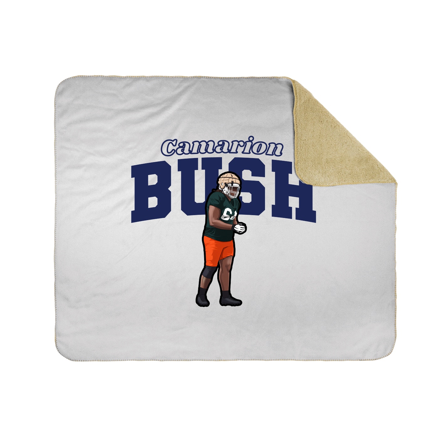 Throw Blanket — Name Arch in White
