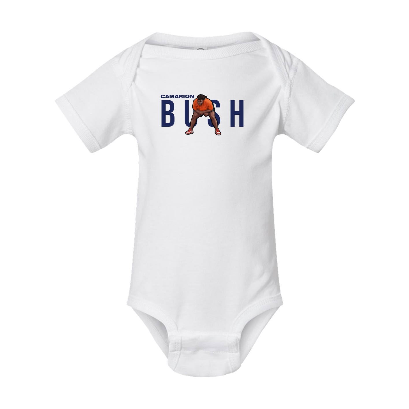 Baby Onesie — Player Name in White