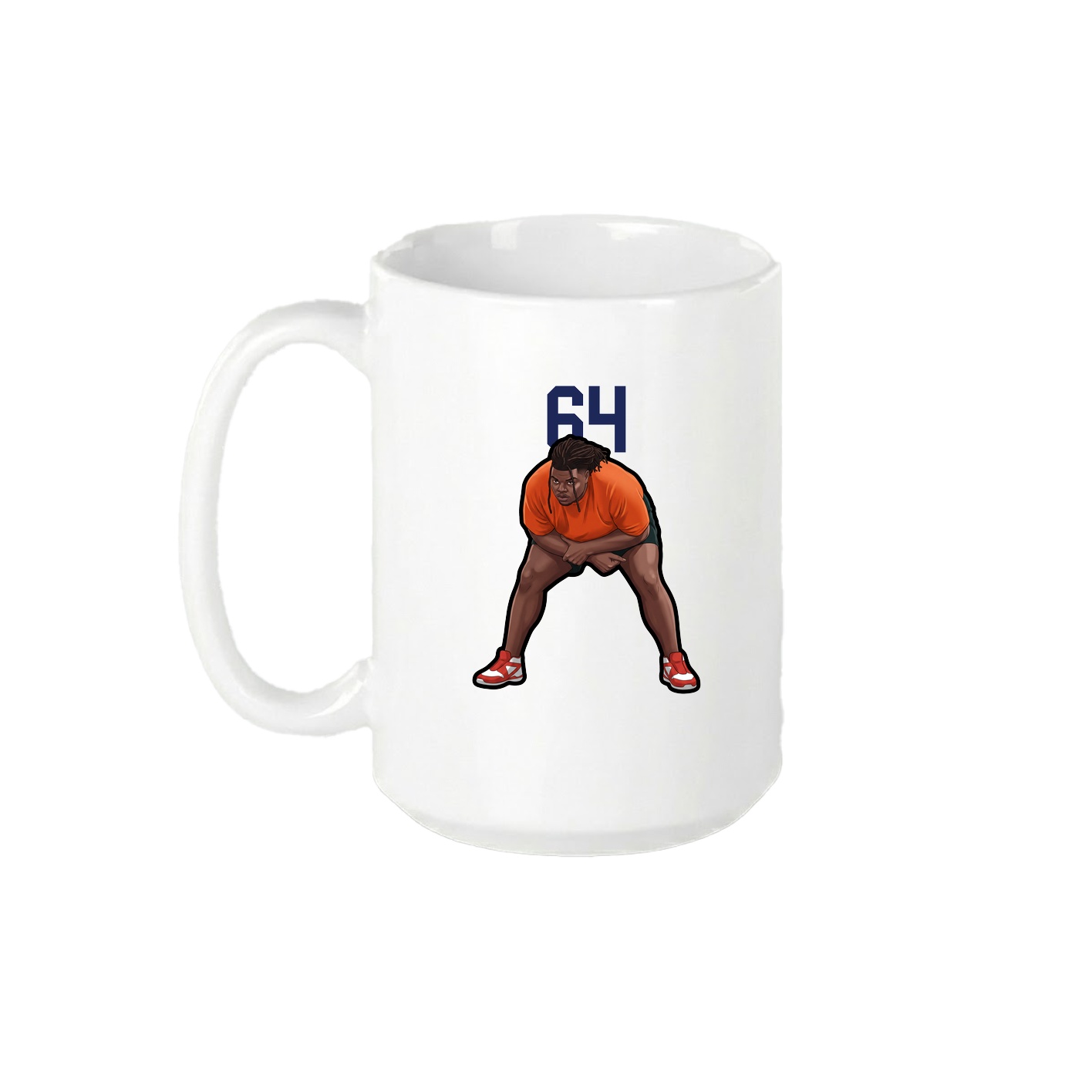 15oz Coffee Mug — Number Top in White