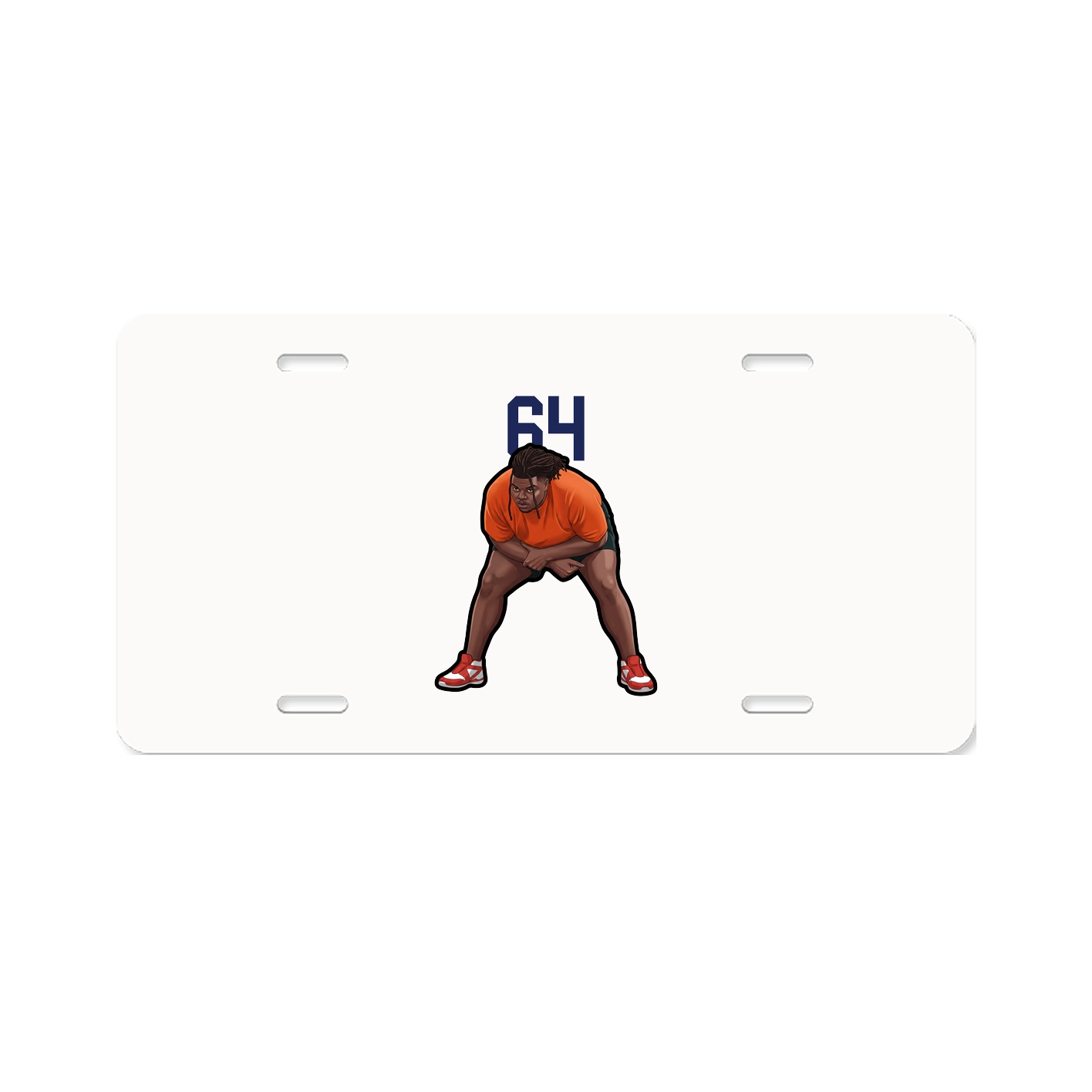 License Plate — Number Top in Classic