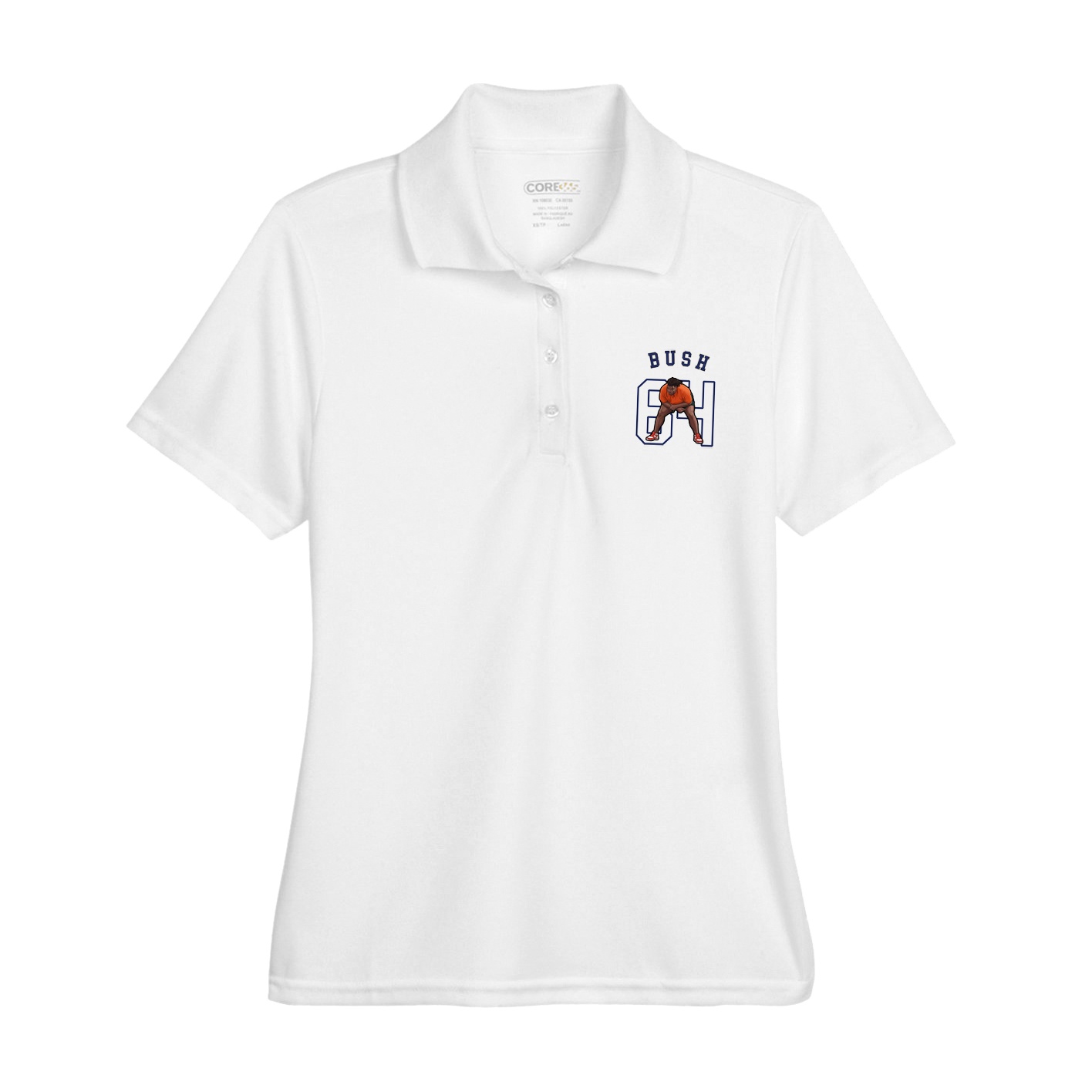 Womens Performance Polo — Shirsey Arch in White