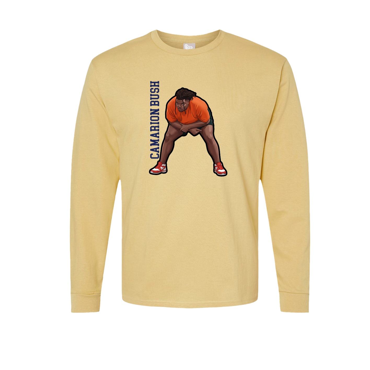 Long Sleeve Tee — Name Vertical in Vegas Gold