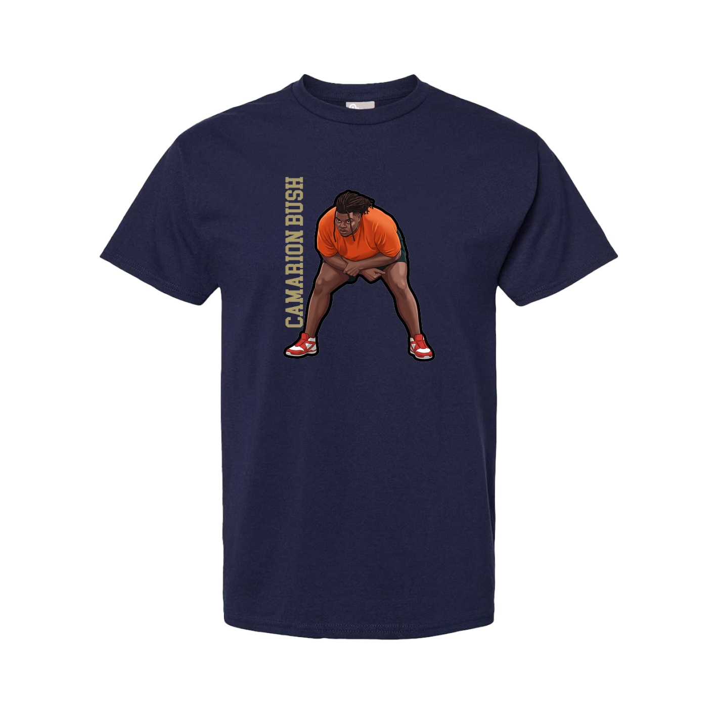 Youth Tee — Name Vertical in Navy