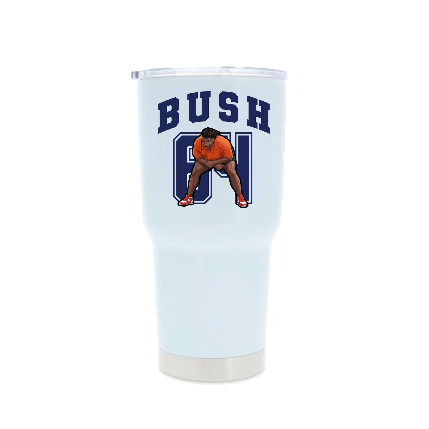30oz Stainless Steel Tumbler — Number in White