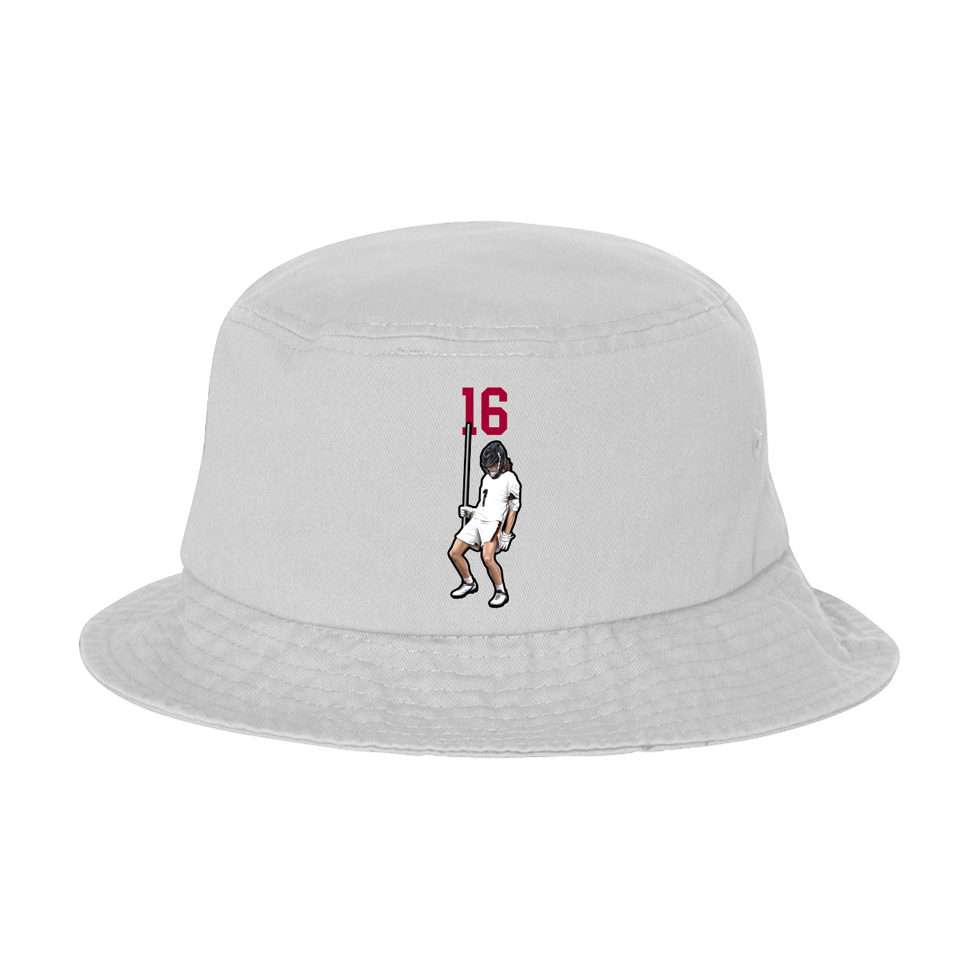 Bucket Cap — Number Top in White