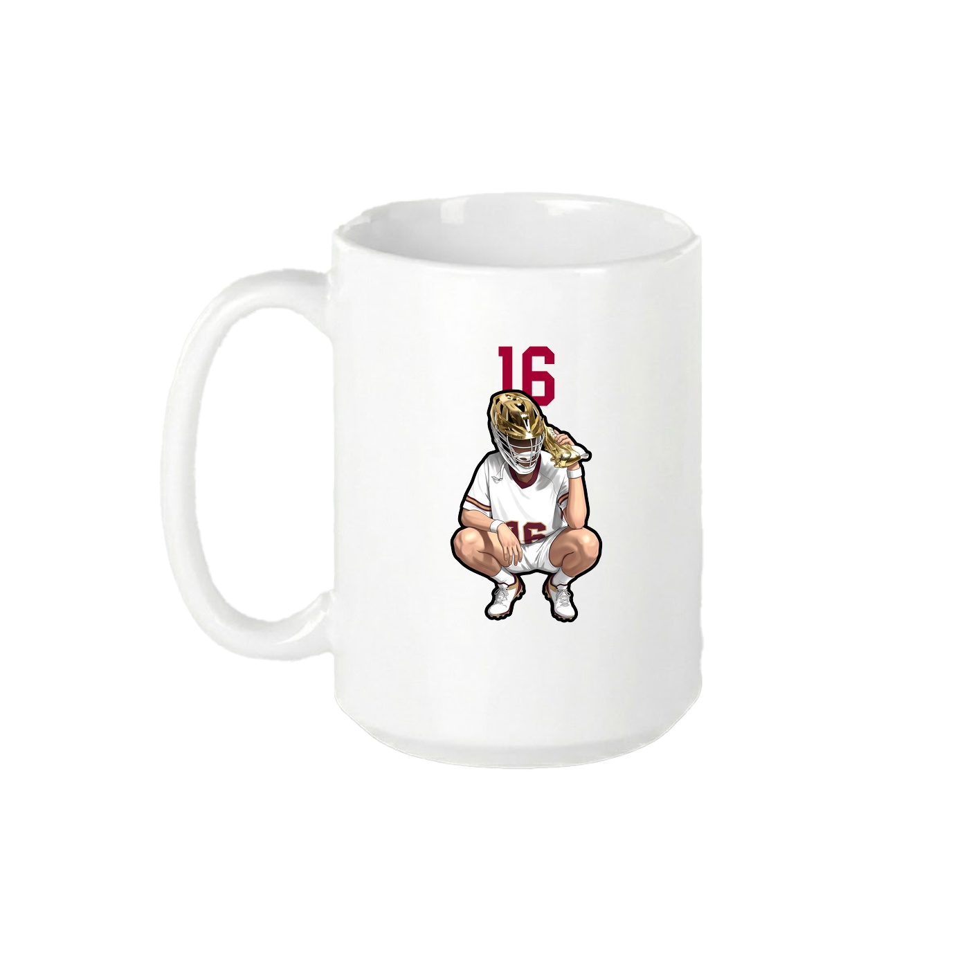 15oz Coffee Mug — Number Top in White
